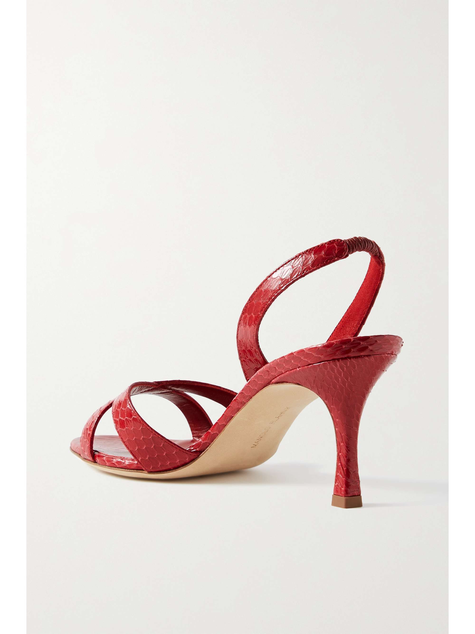 MANOLO BLAHNIK Callasli Slingback-Sandalen aus Elapheleder