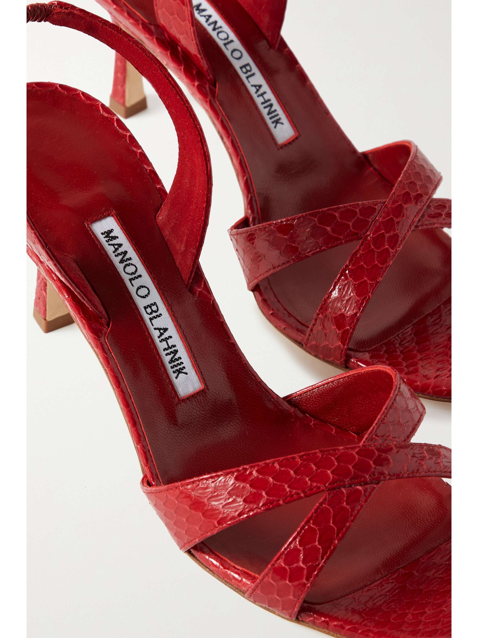 MANOLO BLAHNIK Callasli Slingback-Sandalen aus Elapheleder