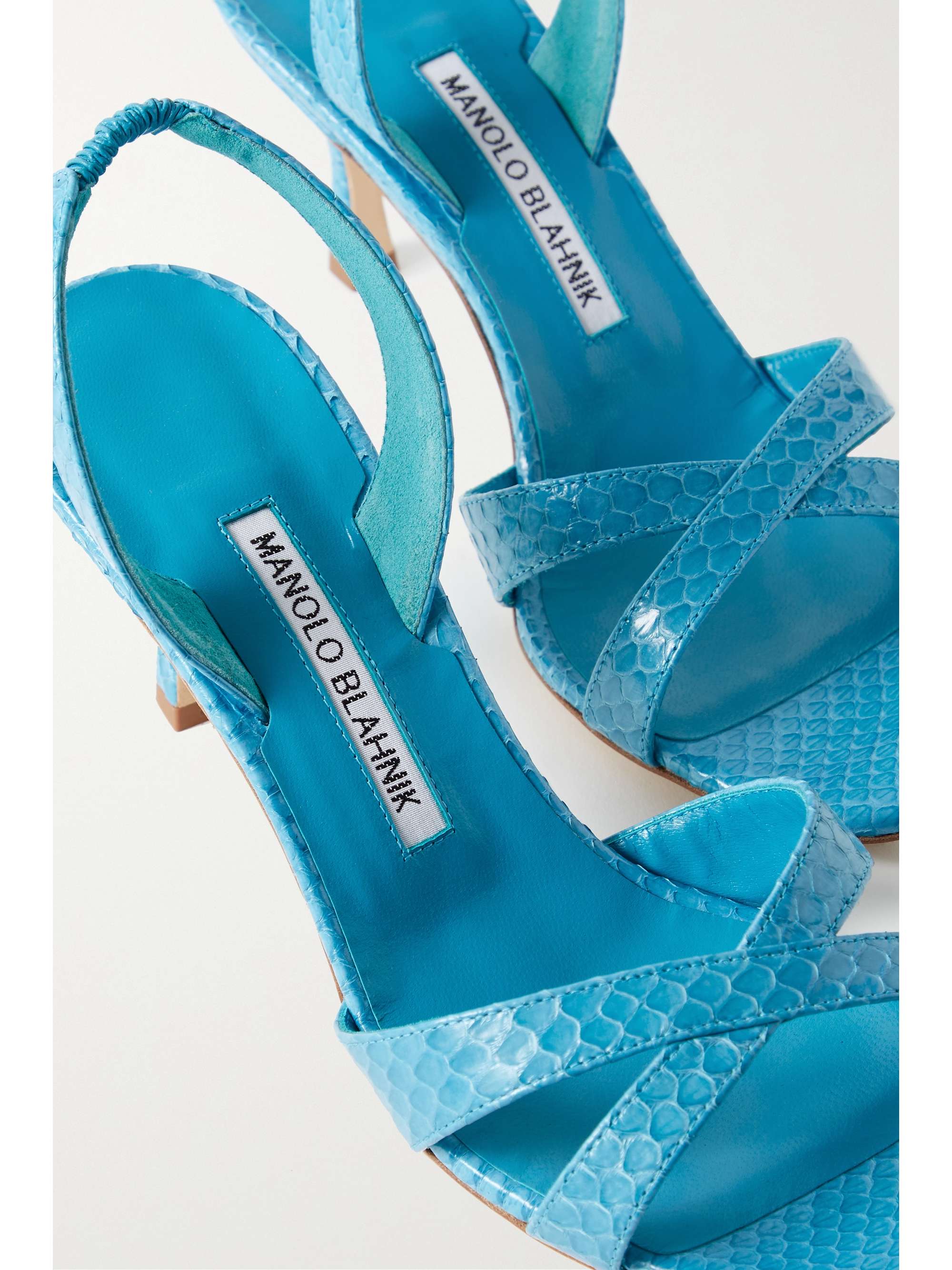 MANOLO BLAHNIK Callasli 70 elaphe slingback sandals