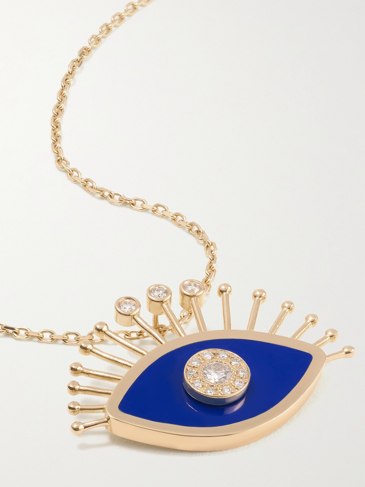 L’Atelier Nawbar 18-karat Gold, Lapis Lazuli And Diamond Necklace