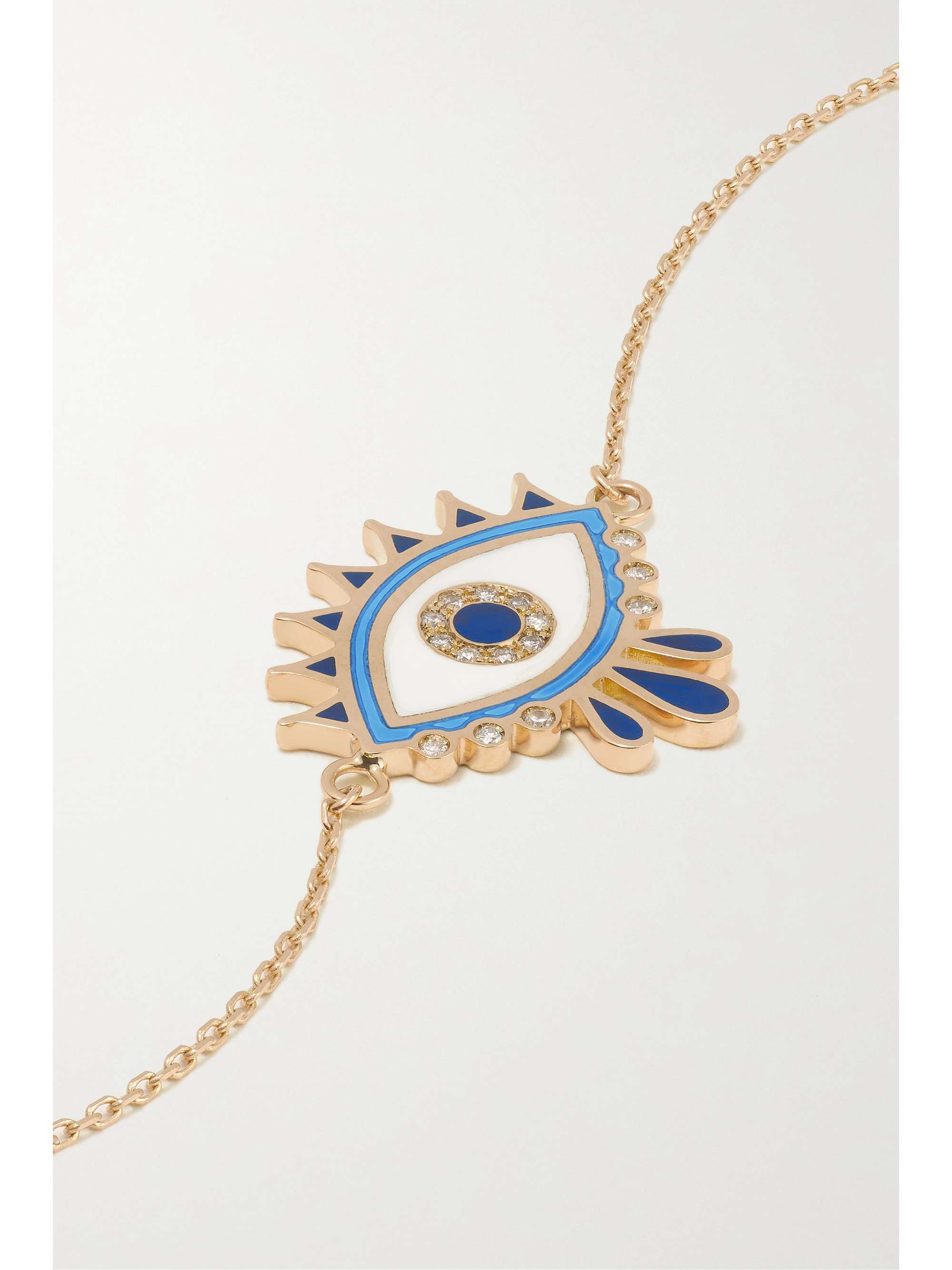 L'ATELIER NAWBAR 18-karat gold, enamel and diamond bracelet