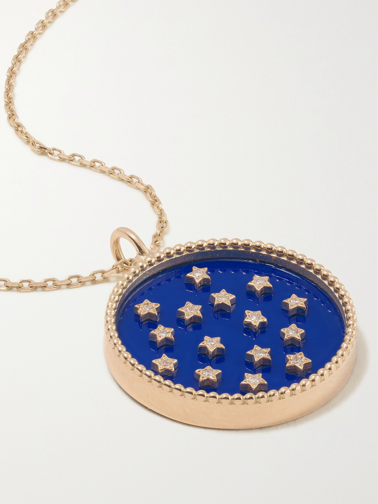 L’Atelier Nawbar 18-karat Gold Lapis Lazuli And Diamond Necklace