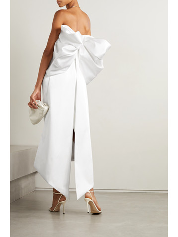 Rasario Bow-embellished satin midi dress