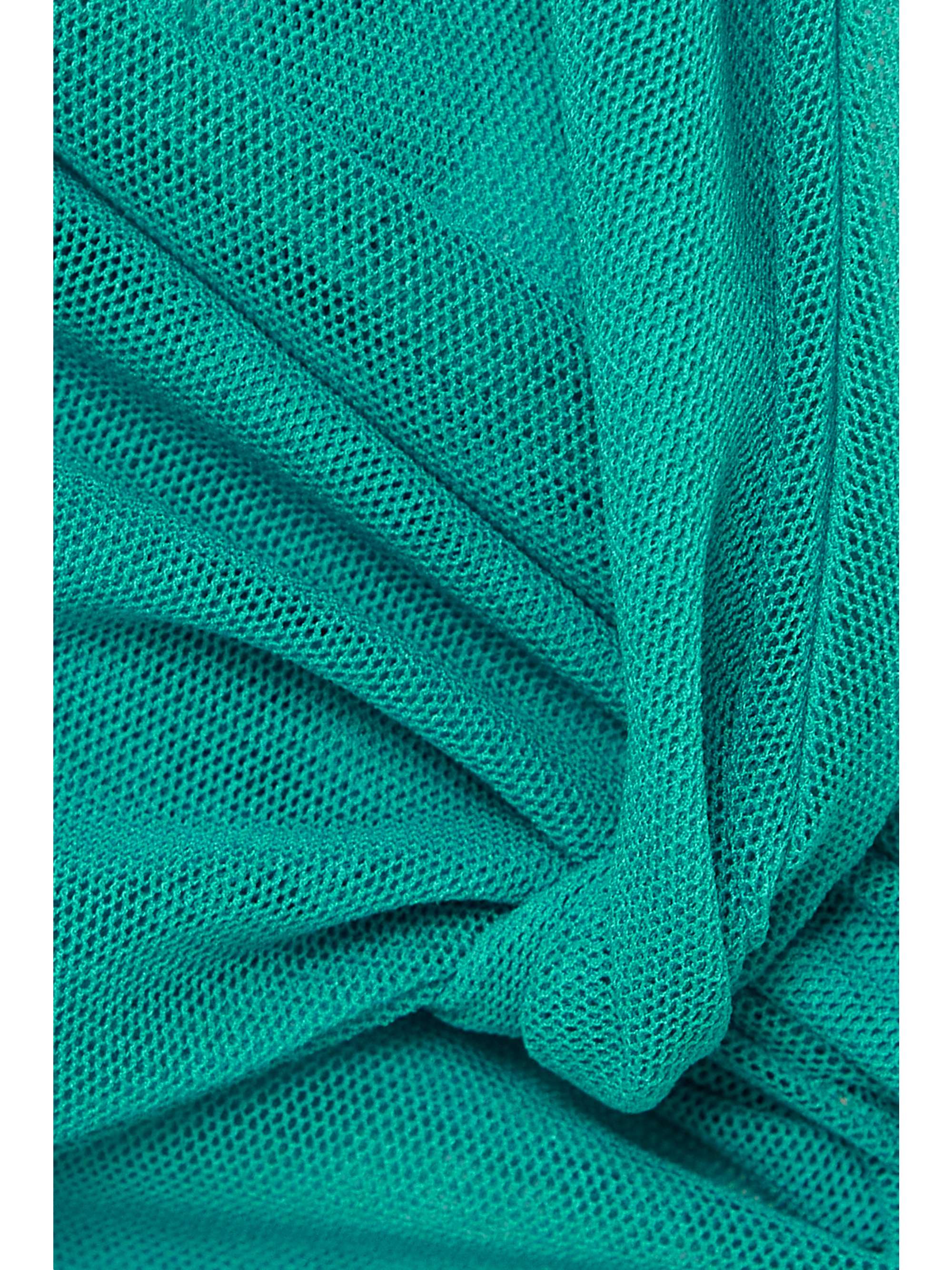 SUPRIYA LELE Backless cutout ruched mesh halterneck bodysuit