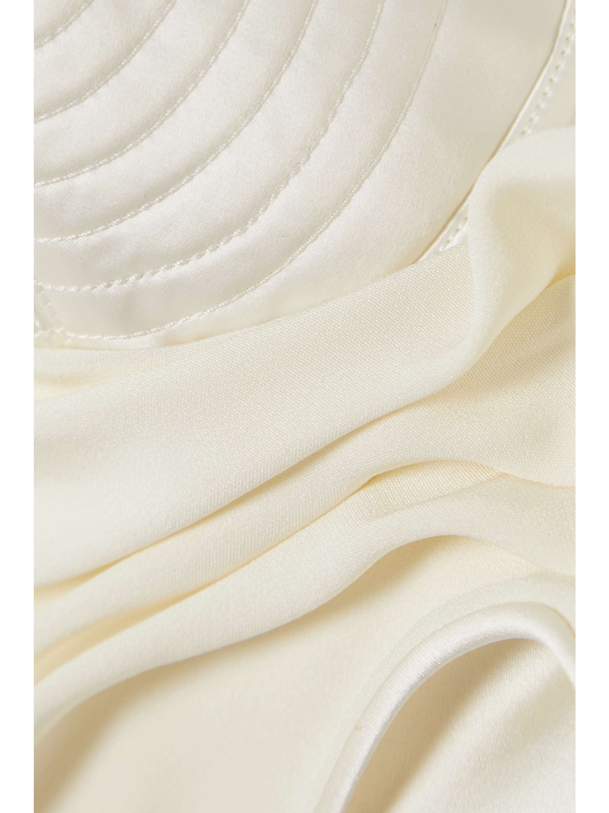 JEAN PAUL GAULTIER + Lotta Volkova layered silk-satin and crepe midi dress | NET-A-PORTER
