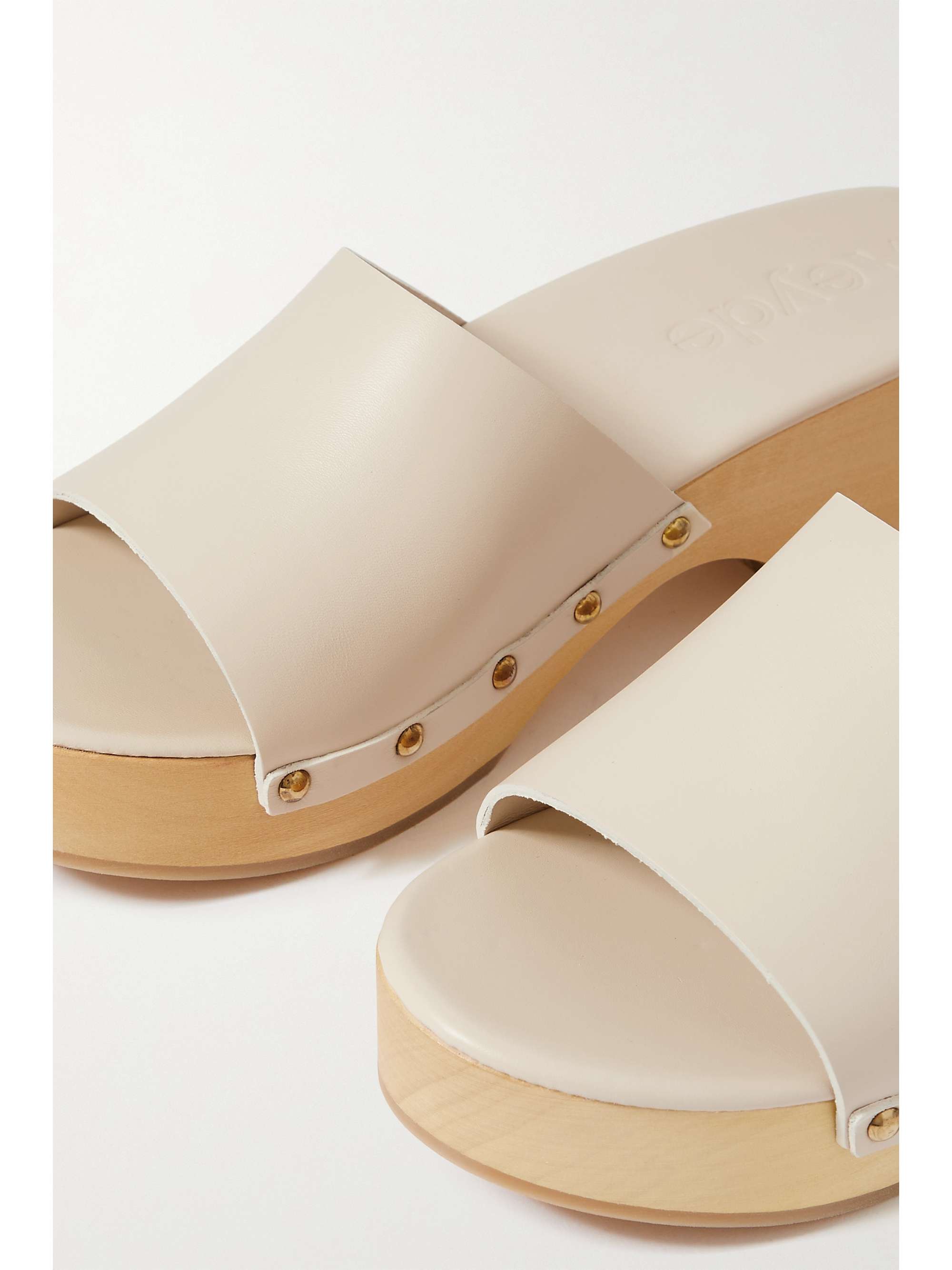 AEYDE Bobbie studded leather platform clogs