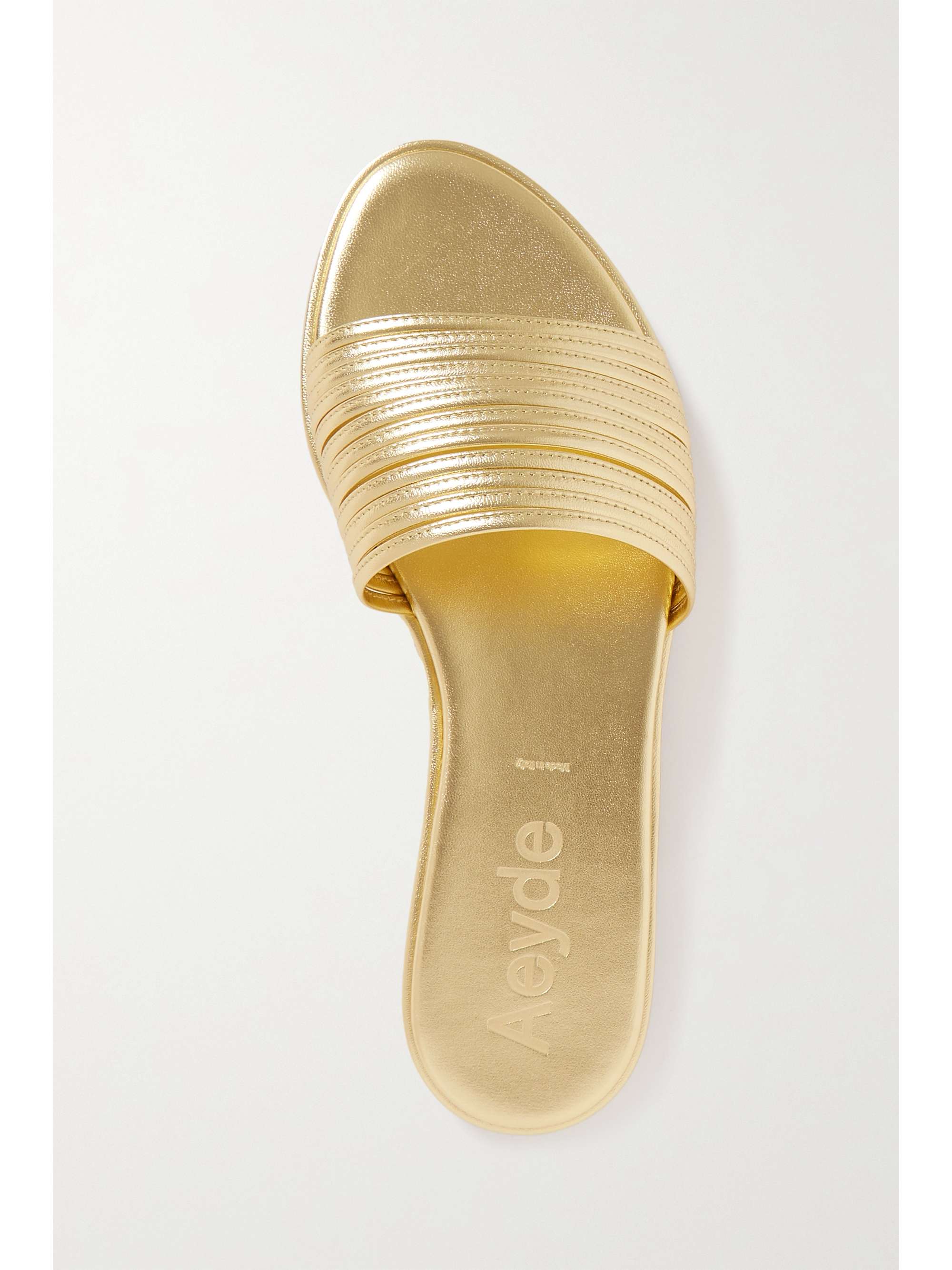 aeyde chrissy leather slides