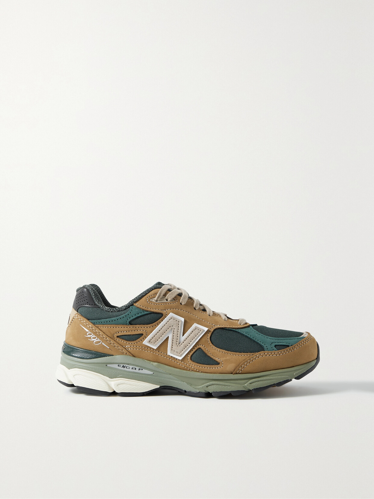 New Balance - Made In Usa 990v3 Leather-trimmed Mesh And Suede Sneakers - Yellow