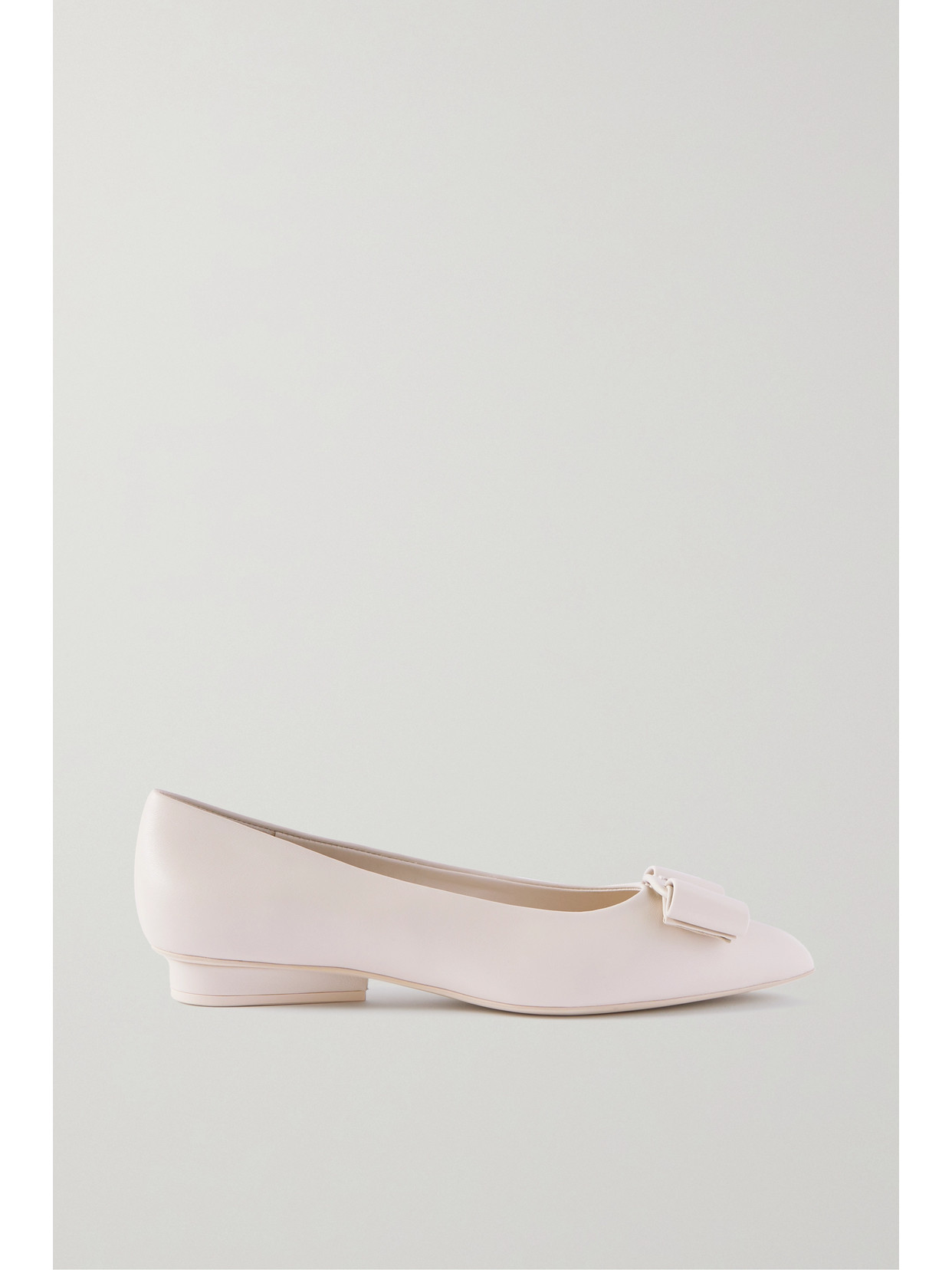 Ferragamo Viva Bow-embellished Leather Point-toe Pumps