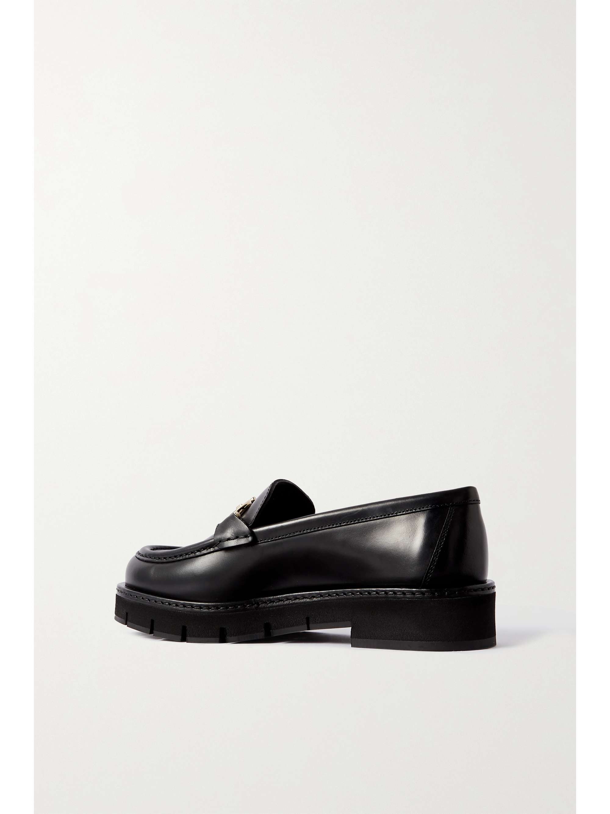FERRAGAMO Rolo embellished leather loafers