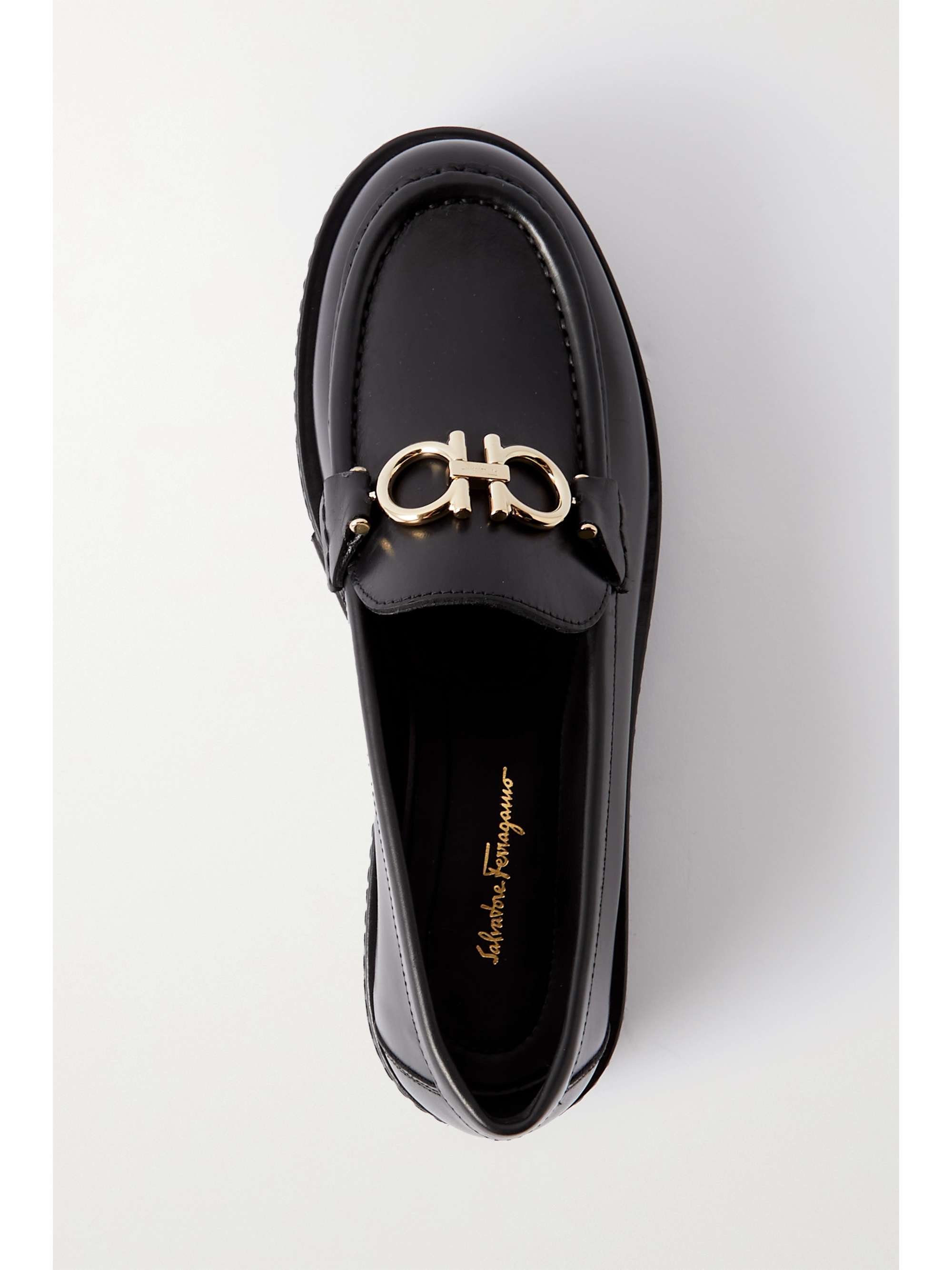 FERRAGAMO Rolo embellished leather loafers