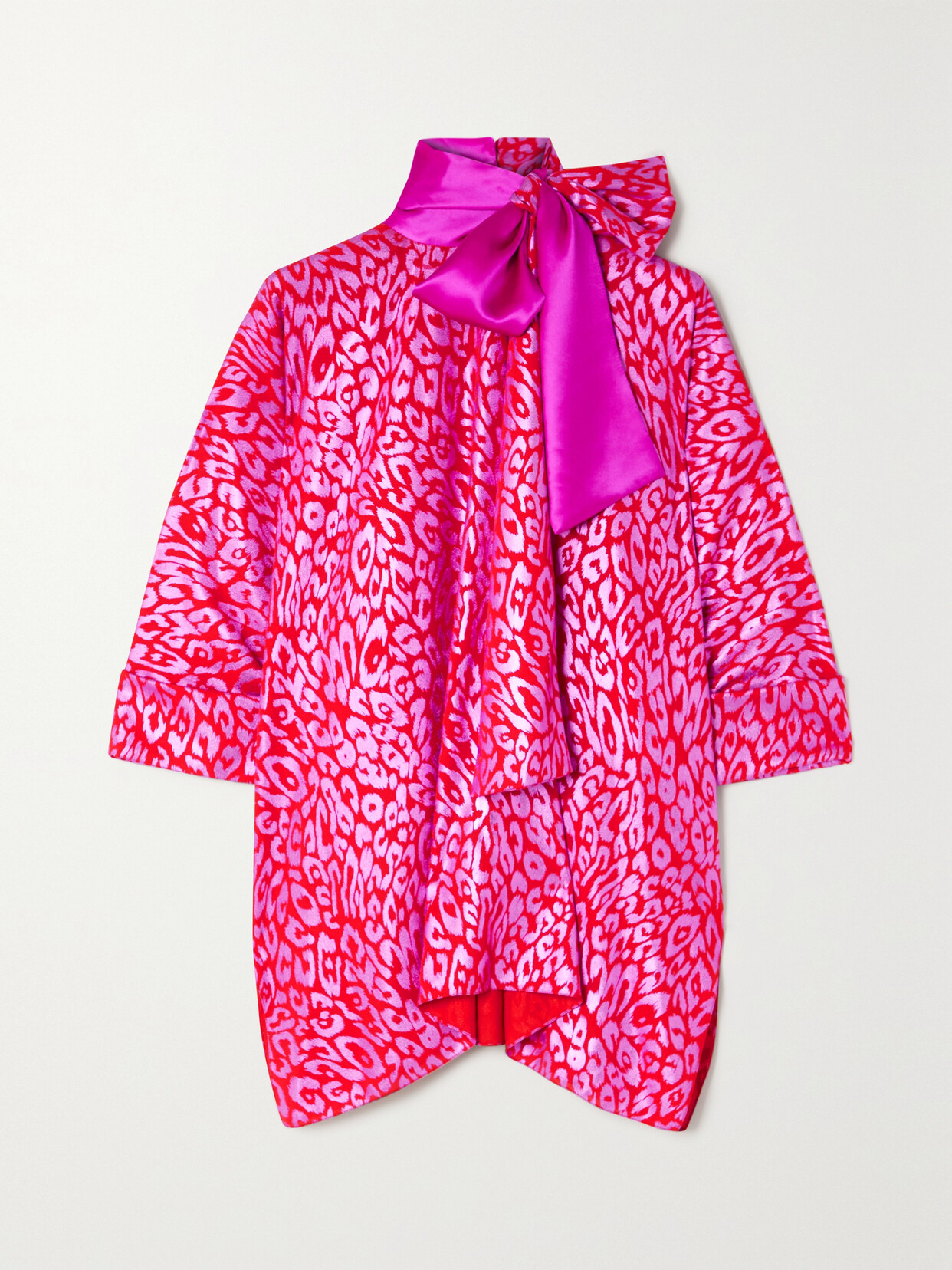 Halpern Metallic Satin-jacquard Top - Pink