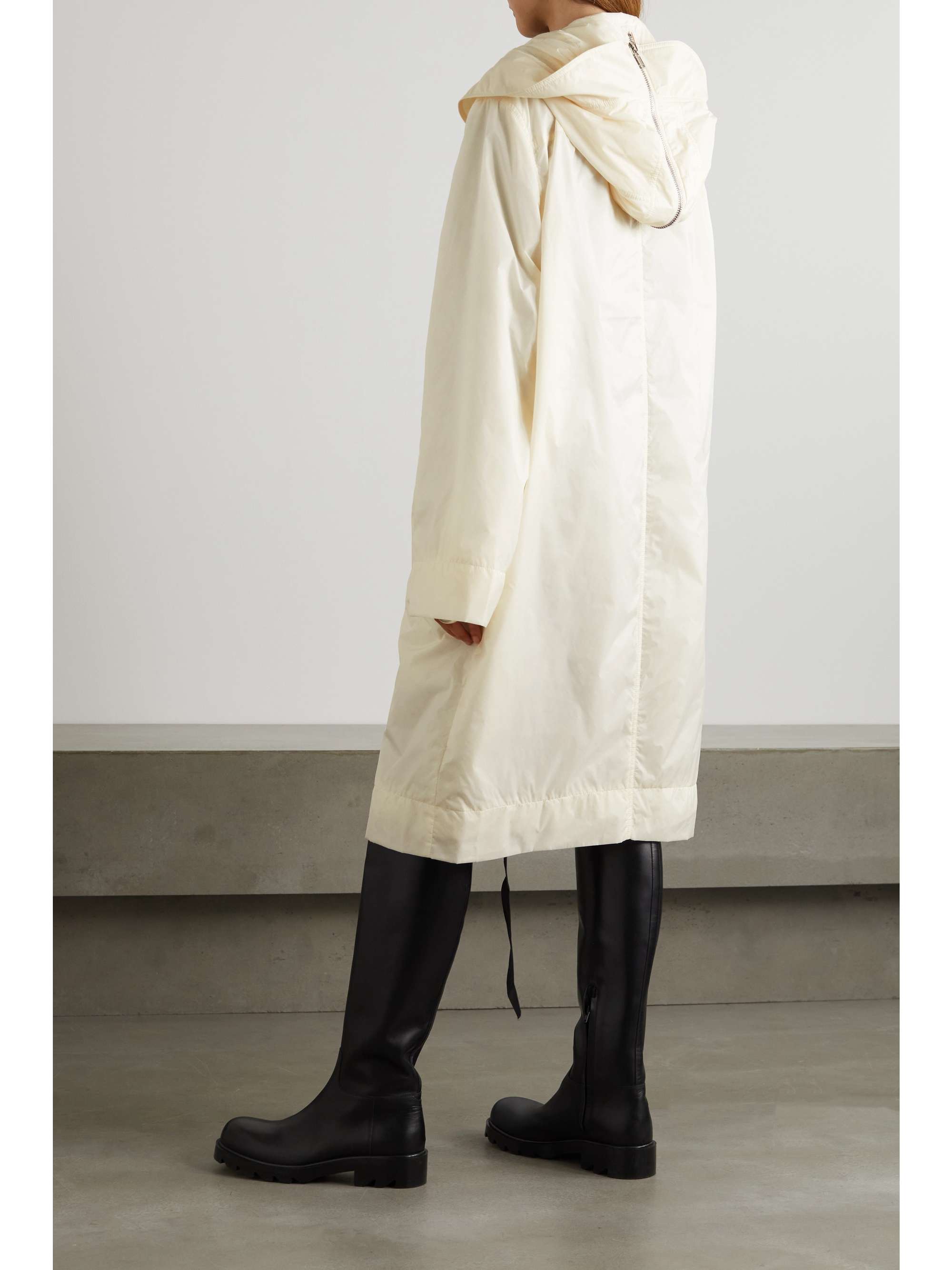 RICK OWENS Sisyparka oversized hooded padded recycled shell coat | NET ...