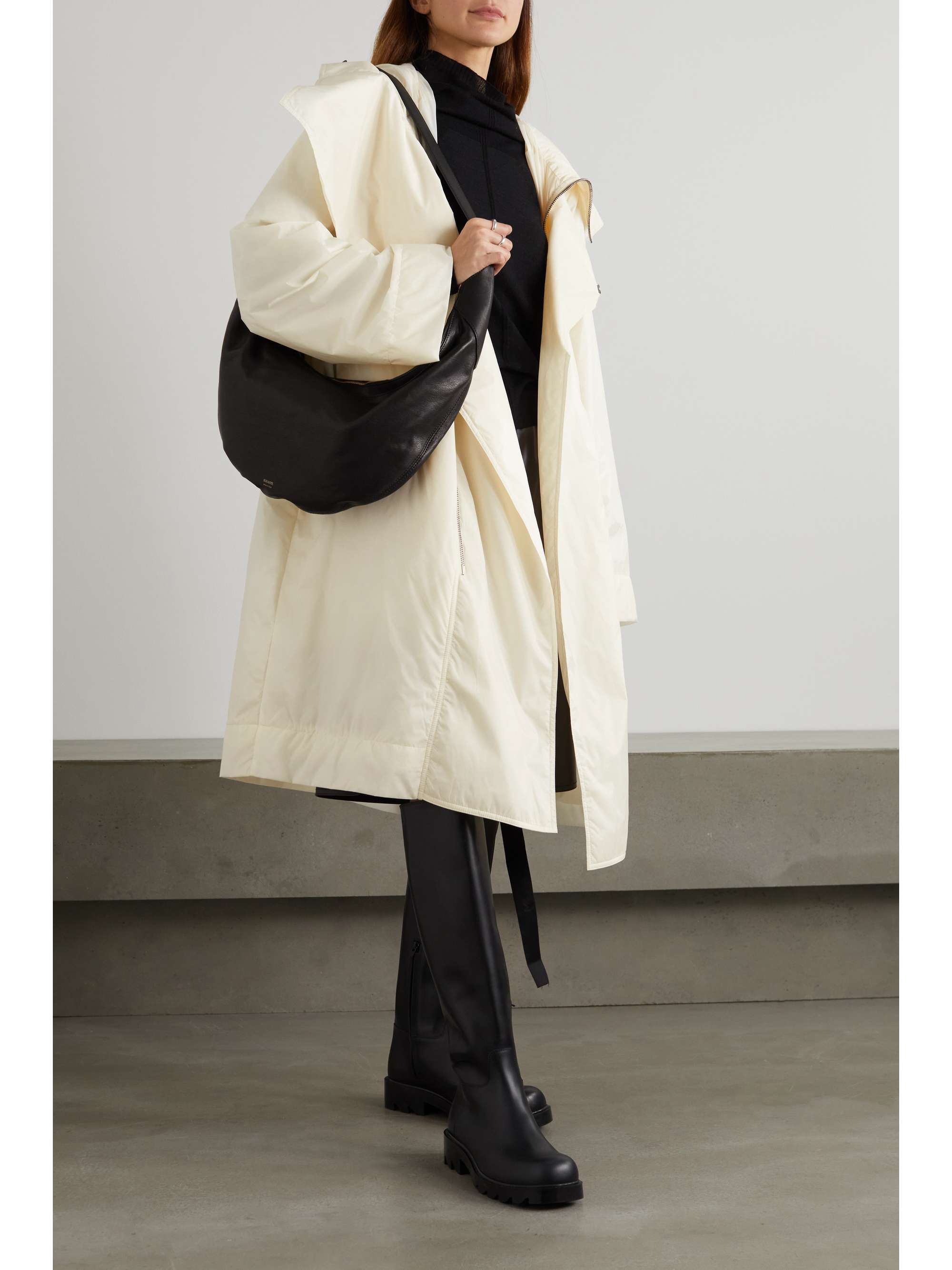 RICK OWENS Sisyparka 大廓形带填充物再生软壳面料连帽外套