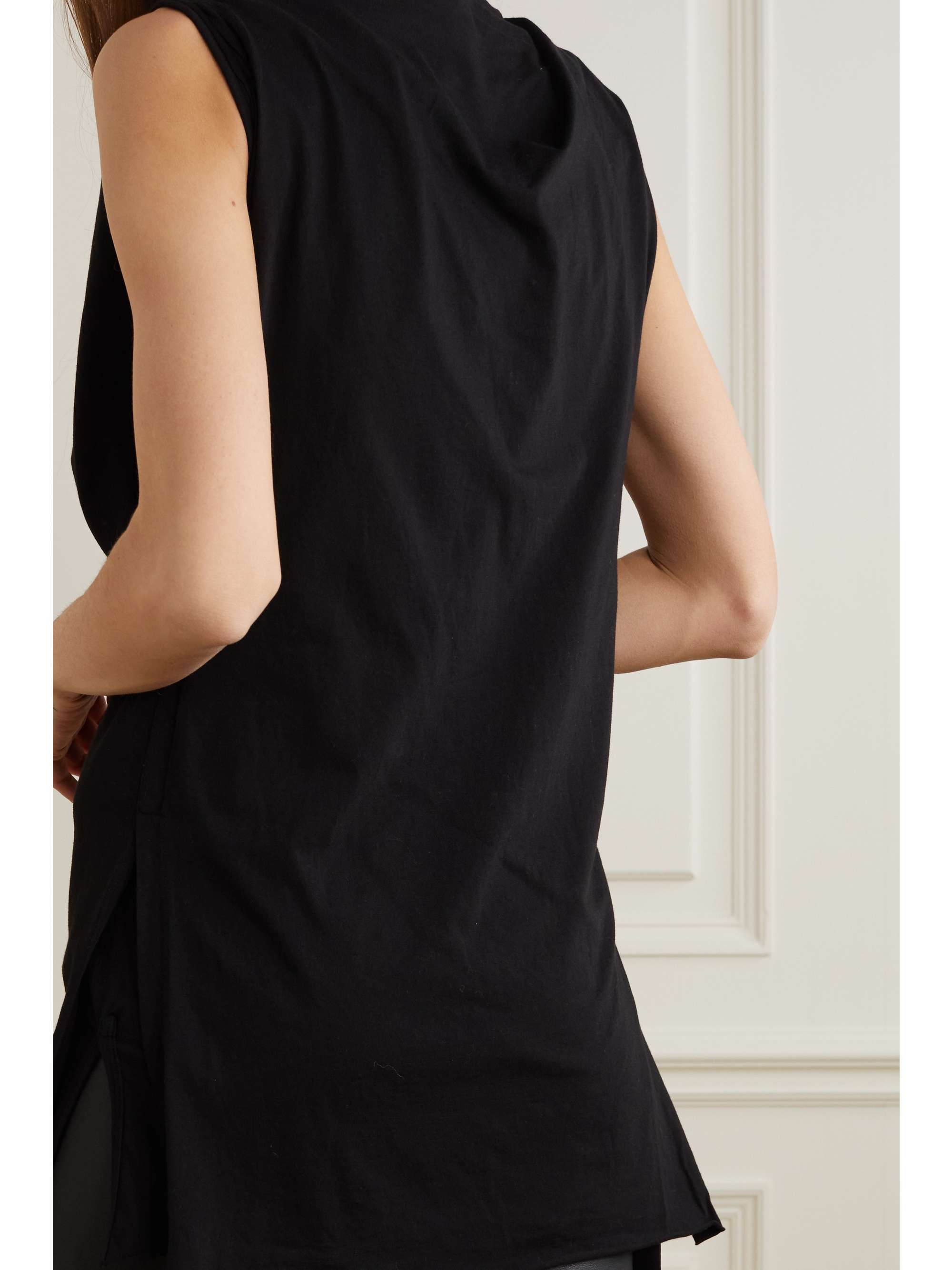 RICK OWENS Draped organic cotton-jersey tunic