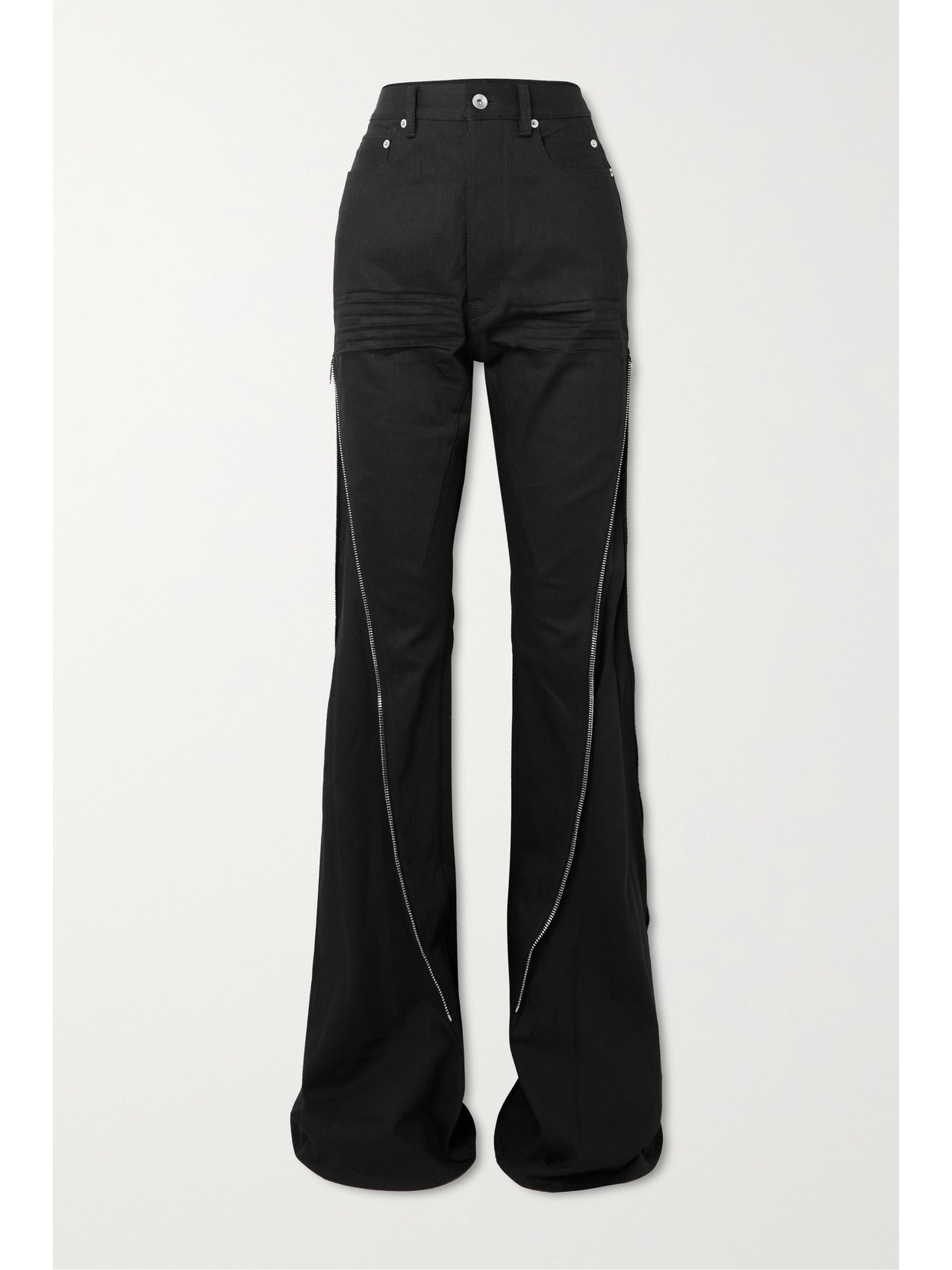 RICK OWENS BOLAN BANANA EMBELLISHED FLARED JEANS