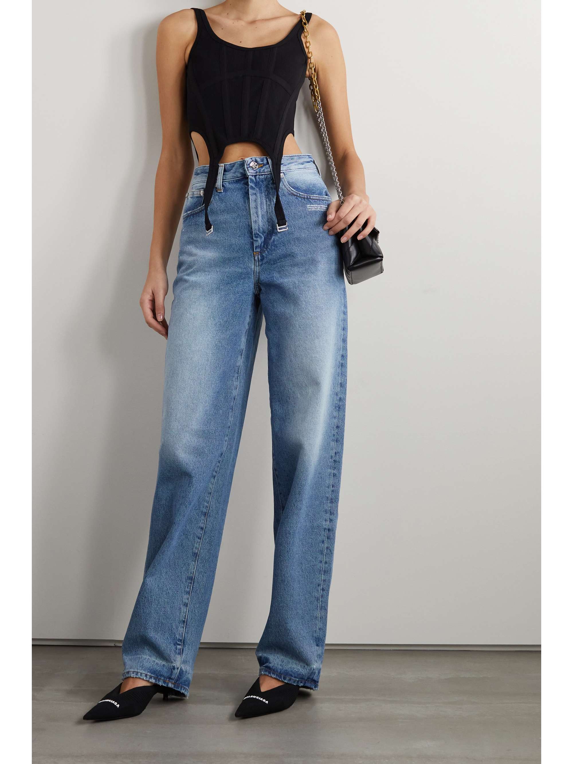 Blue Corporate boyfriend jeans | OFF 