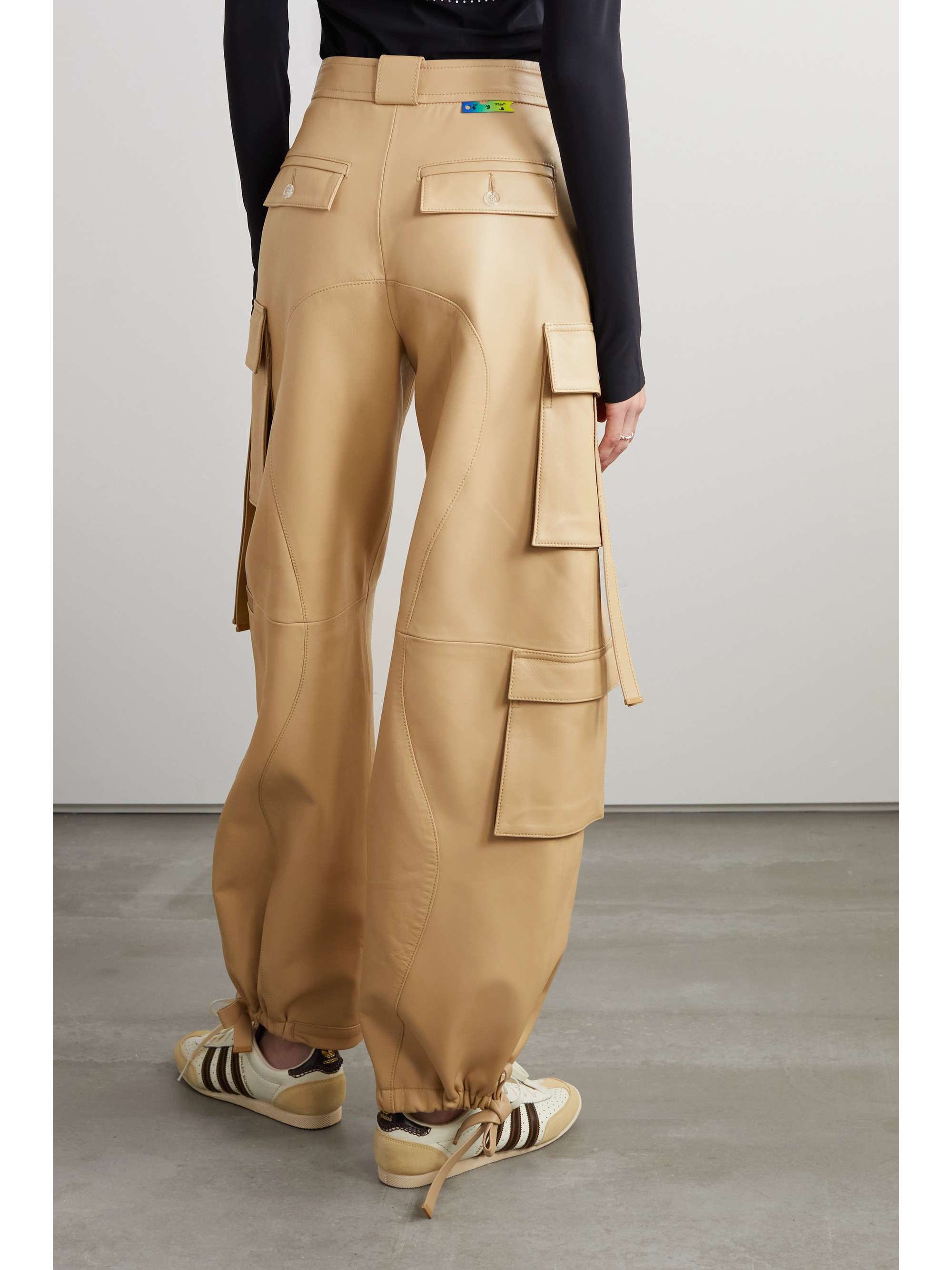 OFF-WHITE Leather tapered cargo pants | NET-A-PORTER