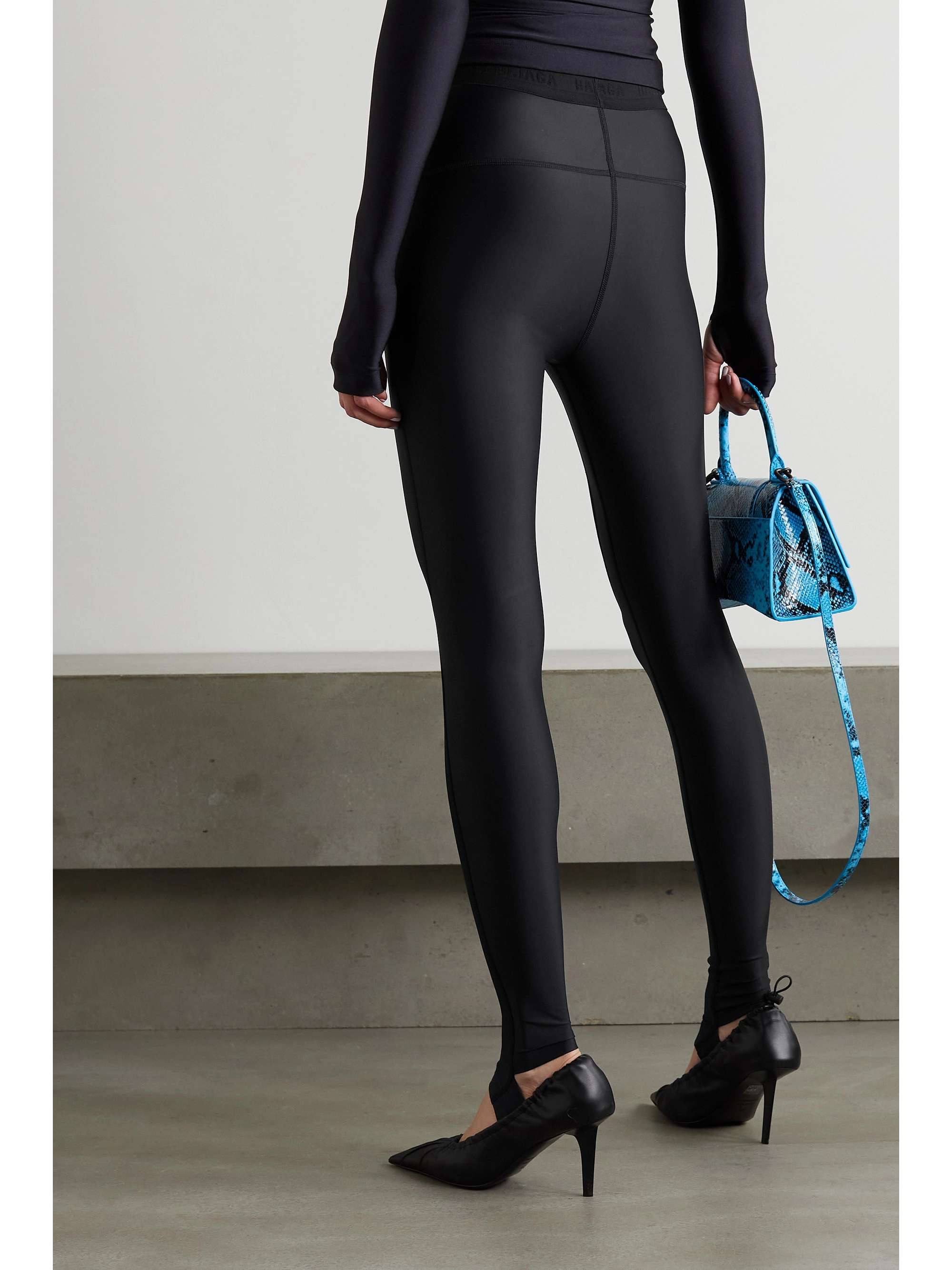 Black Stretch stirrup leggings 
