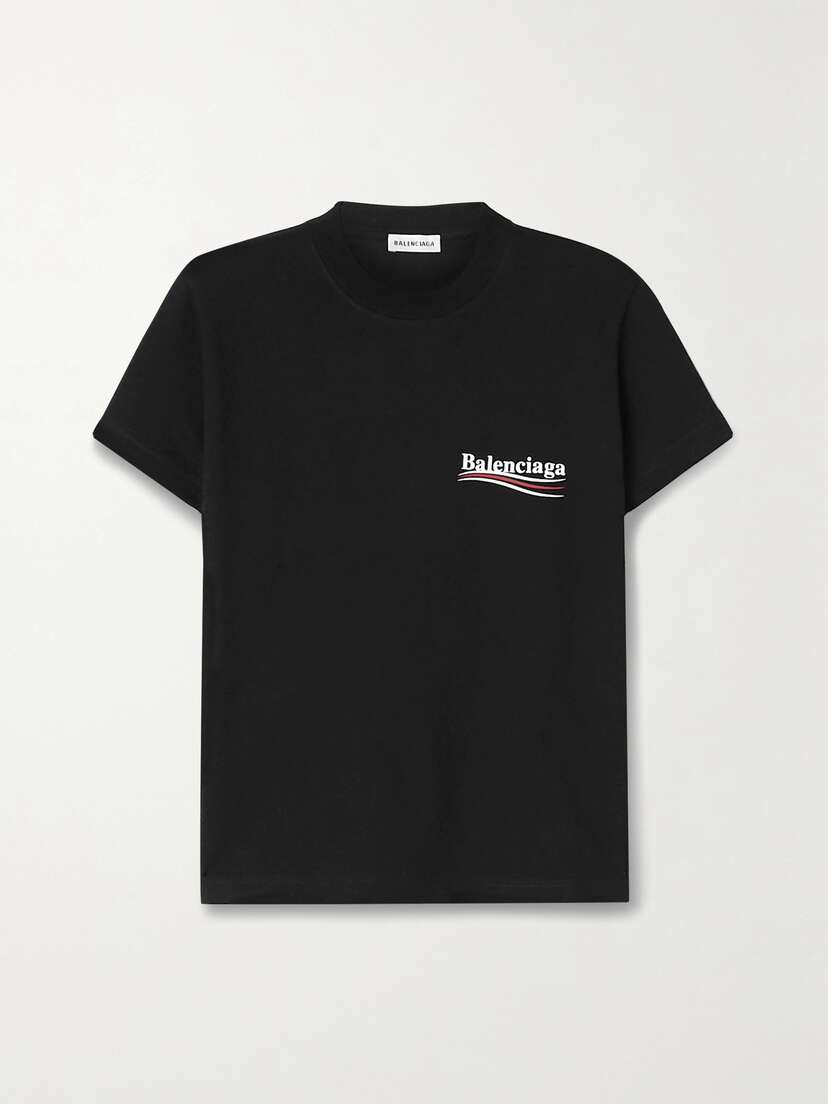 Balenciaga Printed Cotton-jersey T-shirt