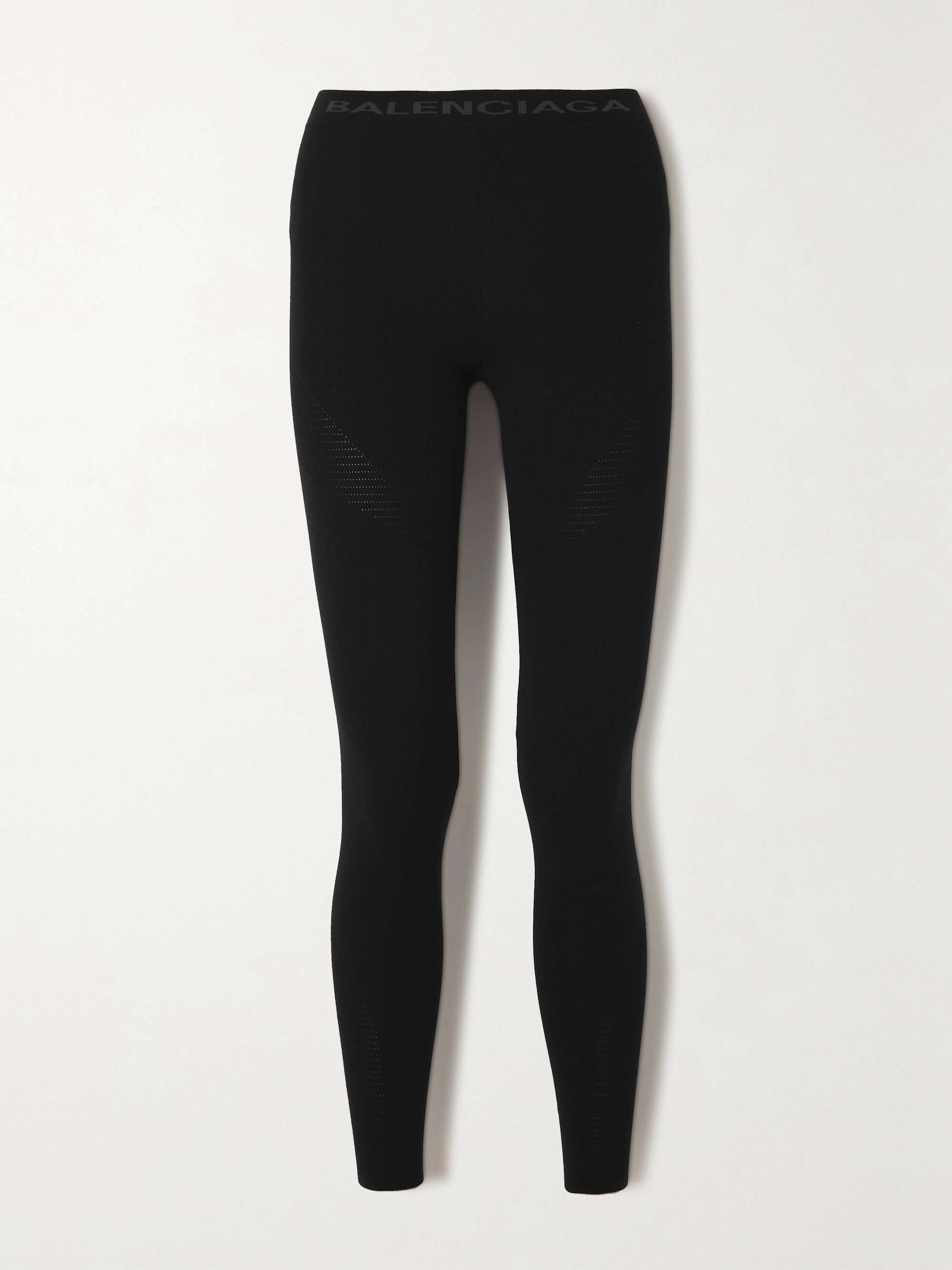 BALENCIAGA Intarsia stretch modal-blend jersey leggings