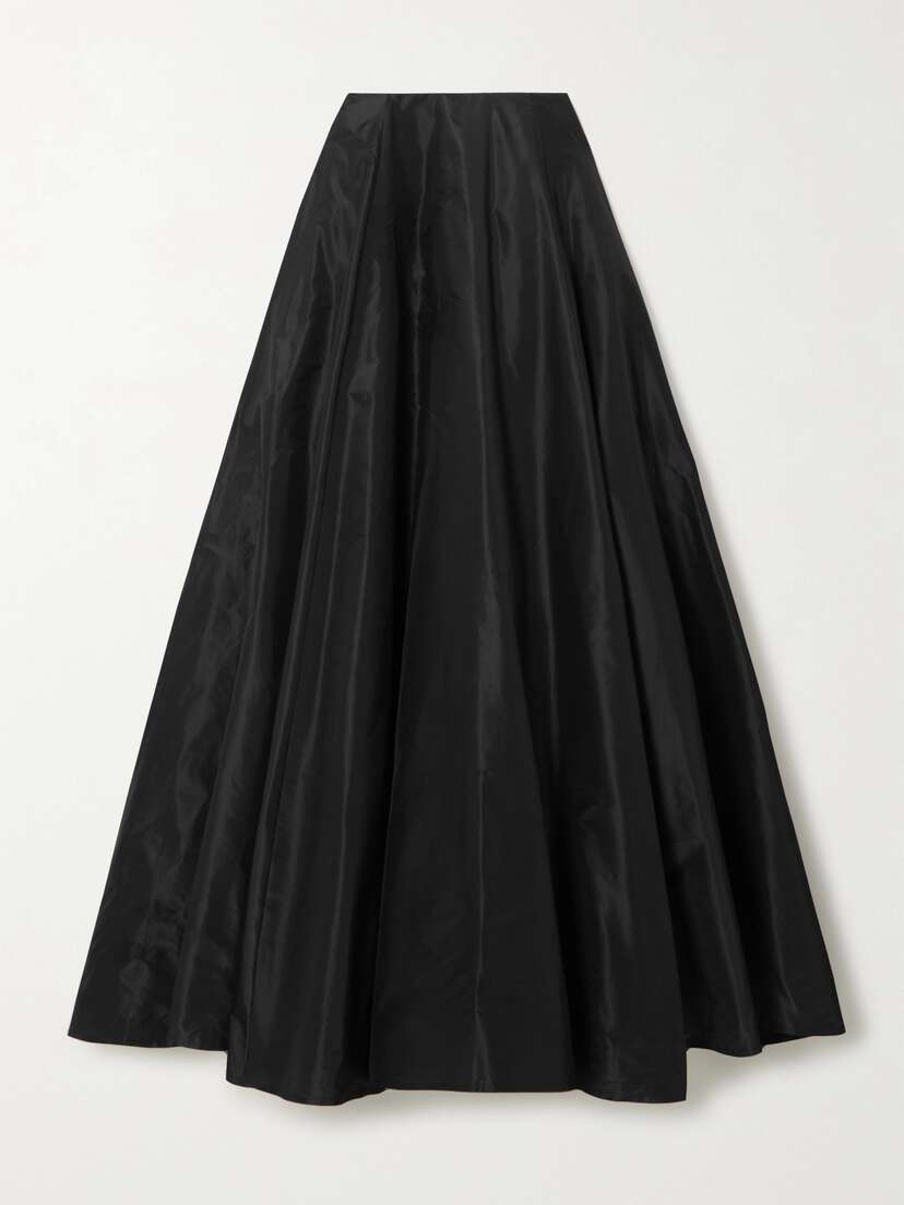 Balenciaga Pleated Silk-taffeta Maxi Skirt