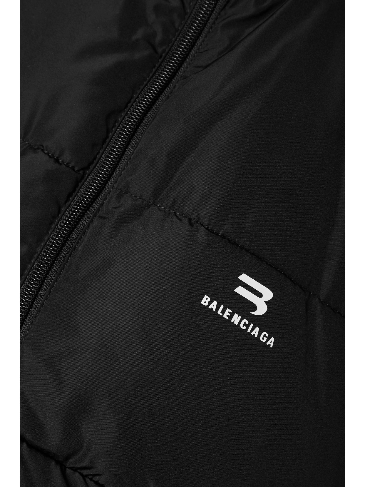 Shop Balenciaga Oversized Quilted Shell Jacket In Black