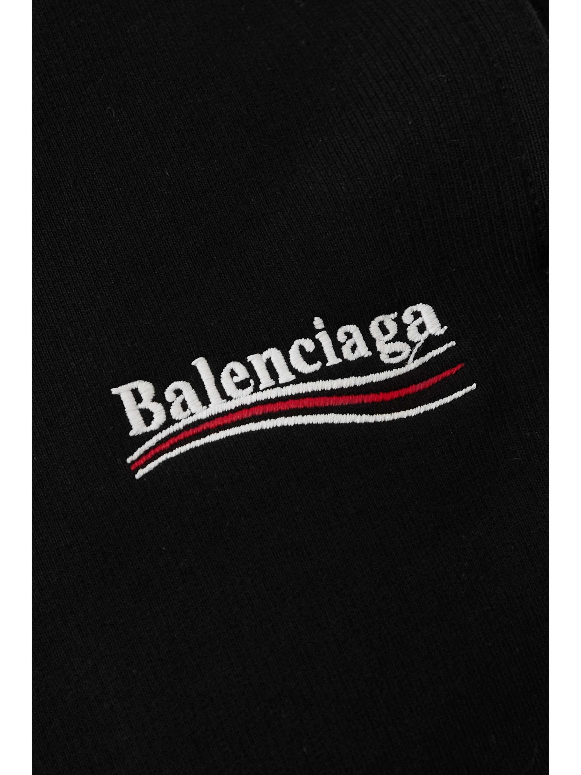 BALENCIAGA Embroidered cotton-jersey track pants | NET-A-PORTER