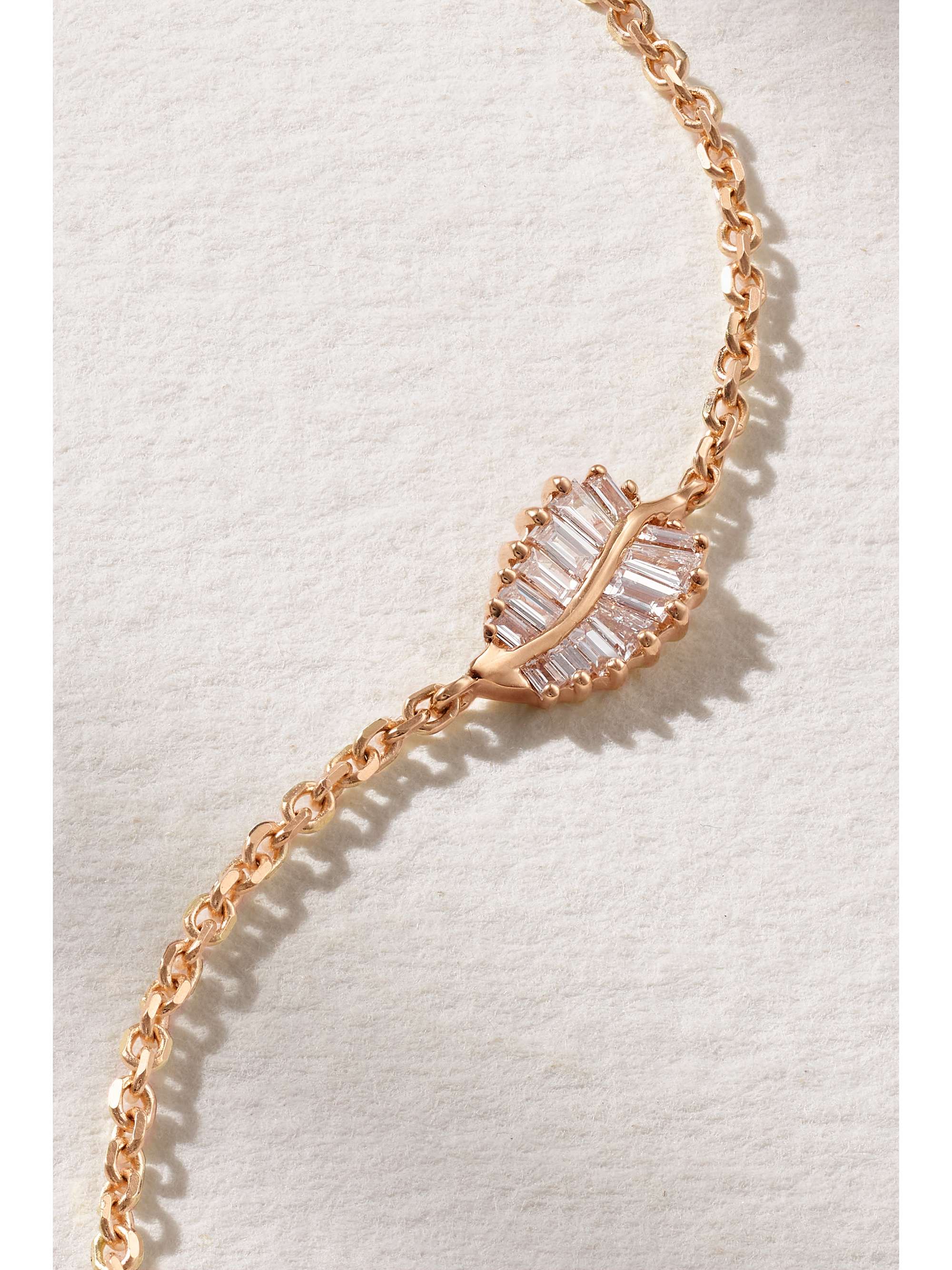 ANITA KO Palm Leaf 18-karat rose gold diamond bracelet
