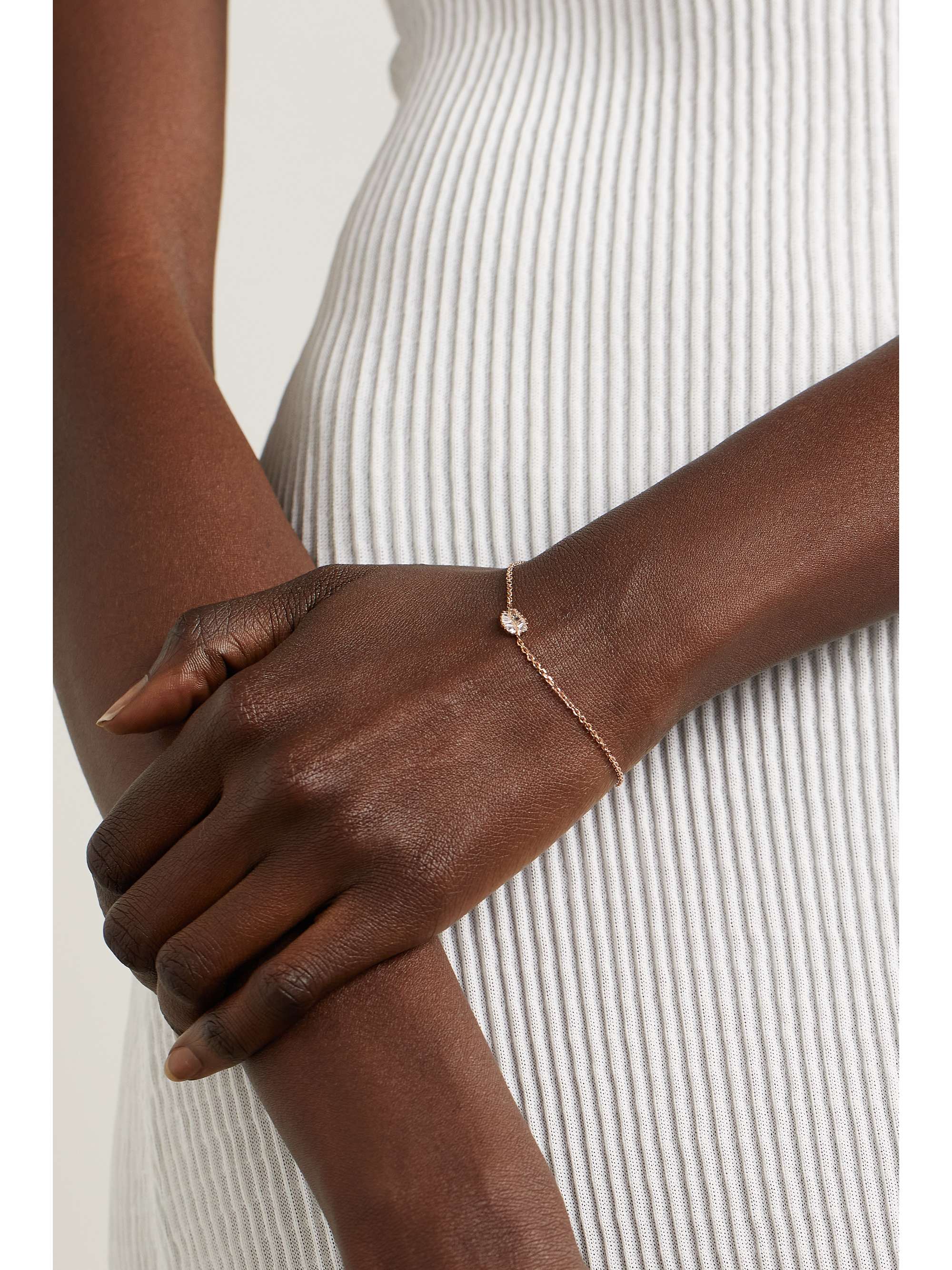 ANITA KO Palm Leaf 18-karat rose gold diamond bracelet