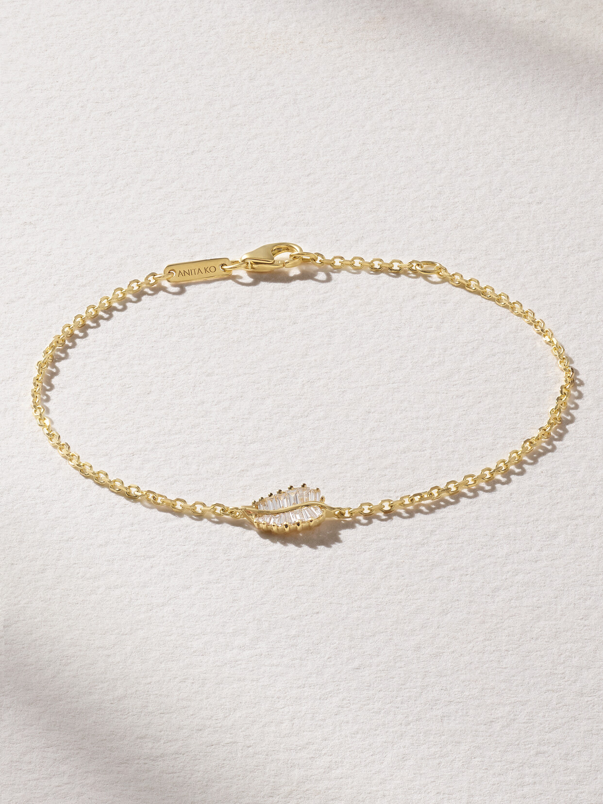 Anita Ko Palm Leaf 18-karat Gold Diamond Bracelet