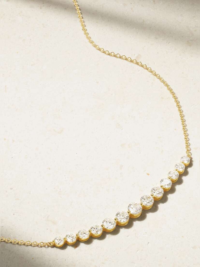 Anita Ko Cosmic Crescent 18-karat Gold Diamond Necklace