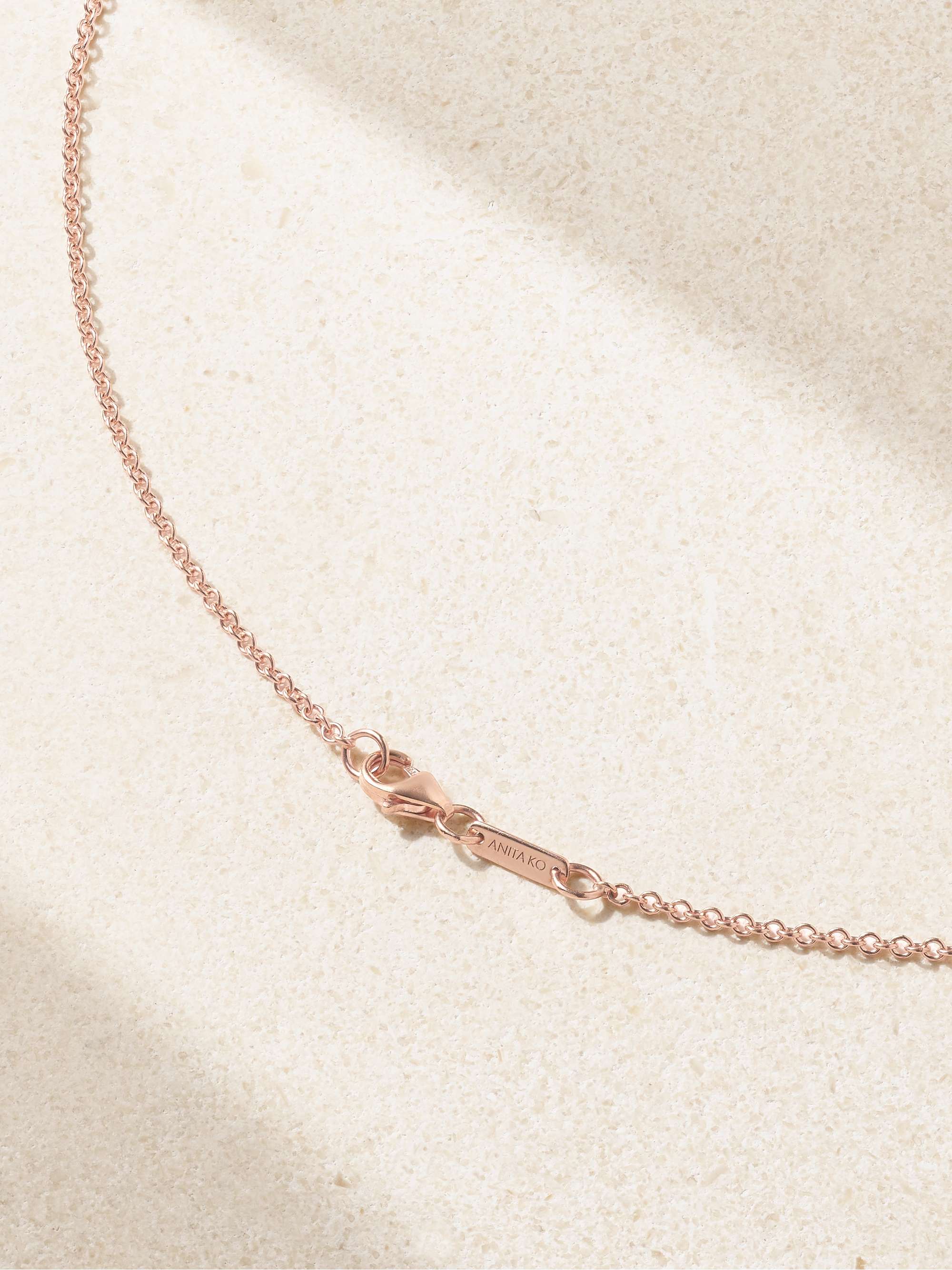 ANITA KO 18-karat rose gold diamond necklace