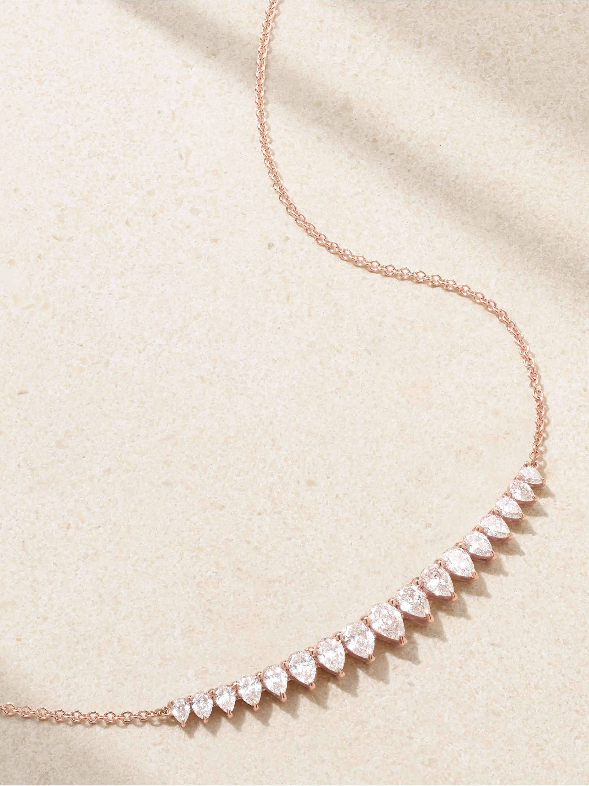 ANITA KO 18-karat rose gold diamond necklace
