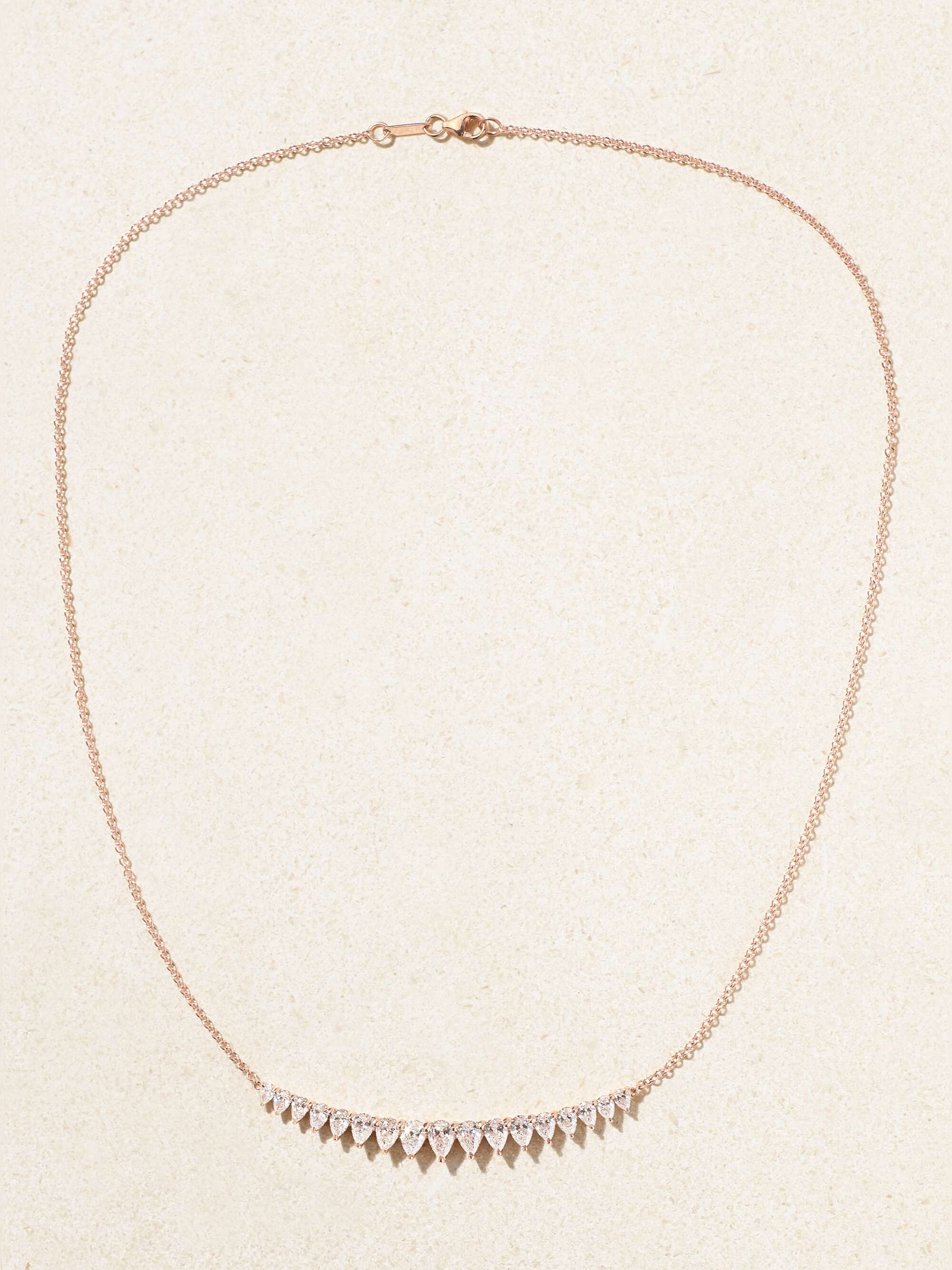 ANITA KO 18-karat rose gold diamond necklace | NET-A-PORTER