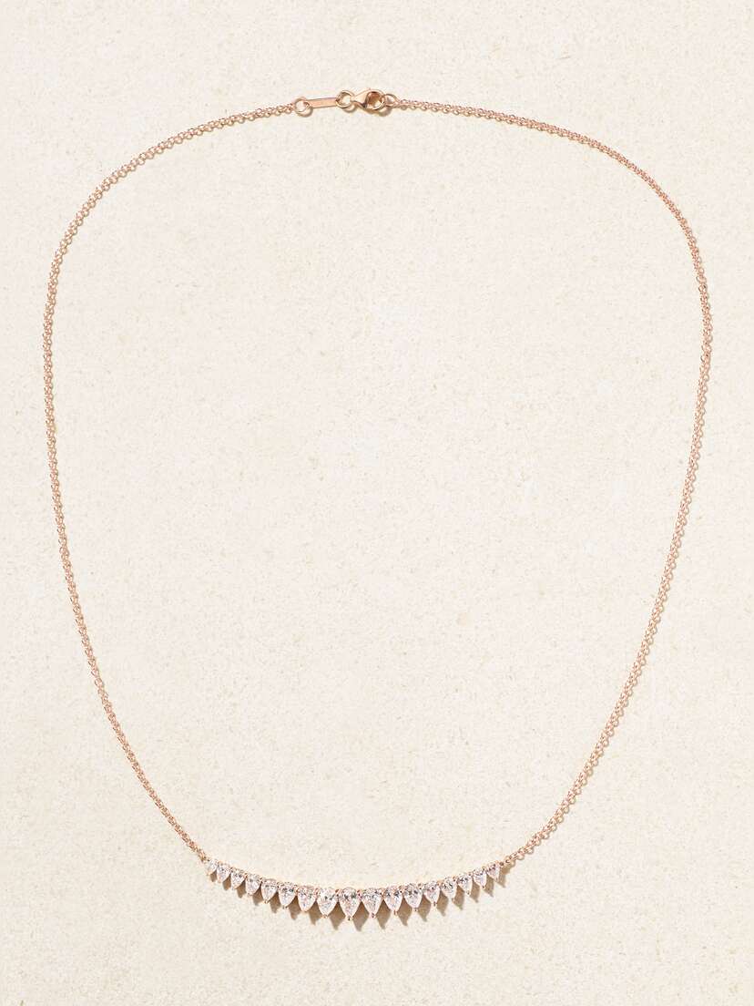 Anita Ko 18-karat Rose Gold Diamond Necklace