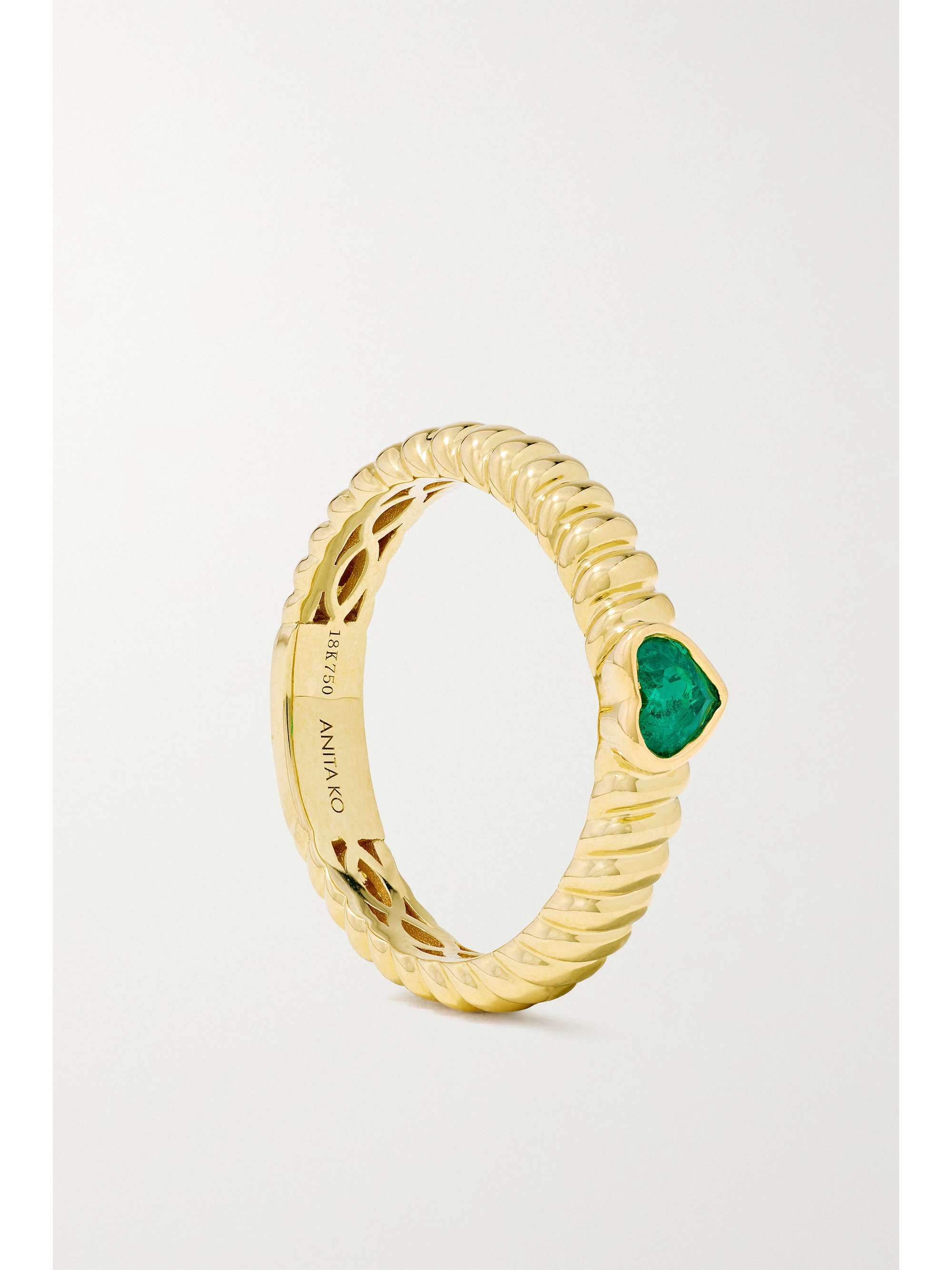 ANITA KO Zoe 18-karat gold emerald ring