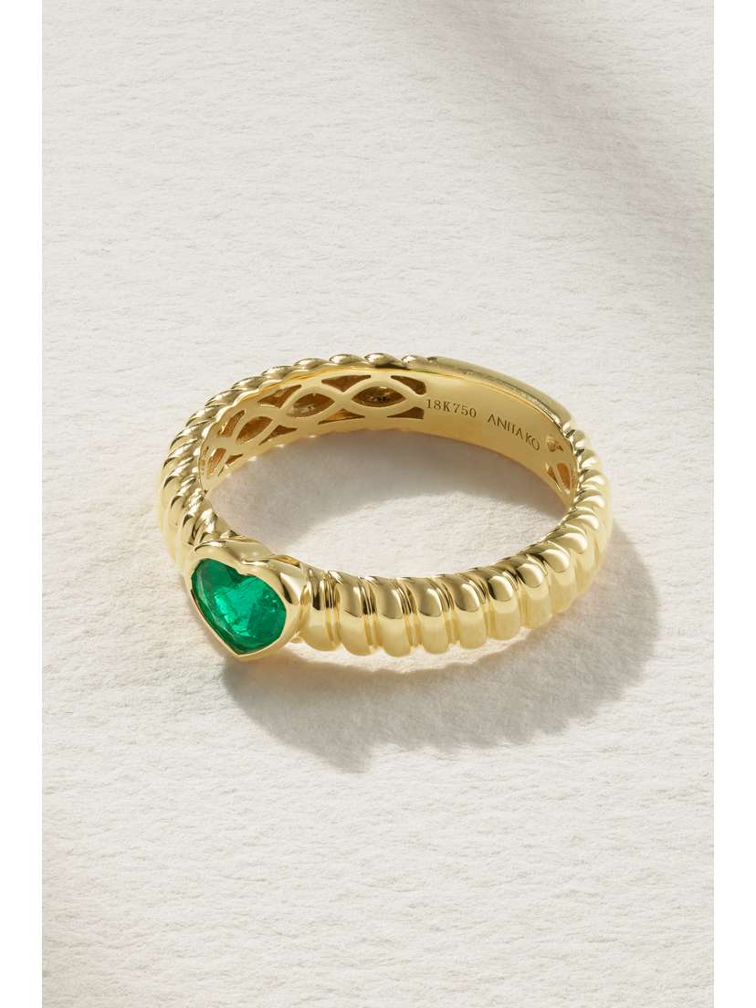 Anita Ko Zoe 18-karat Gold Emerald Ring