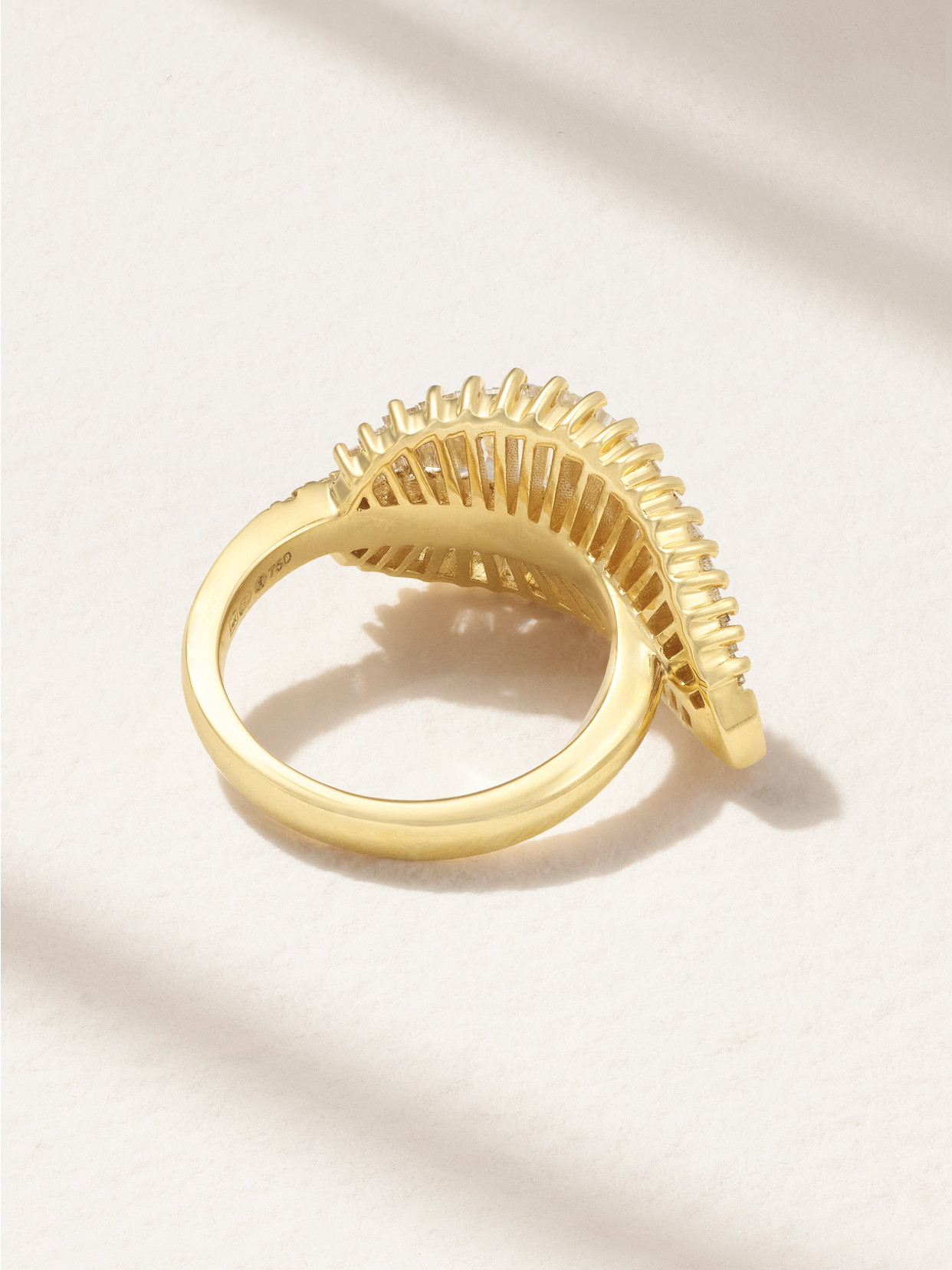 Anita Ko Palm Leaf 18-karat Gold Diamond Ring In Gold