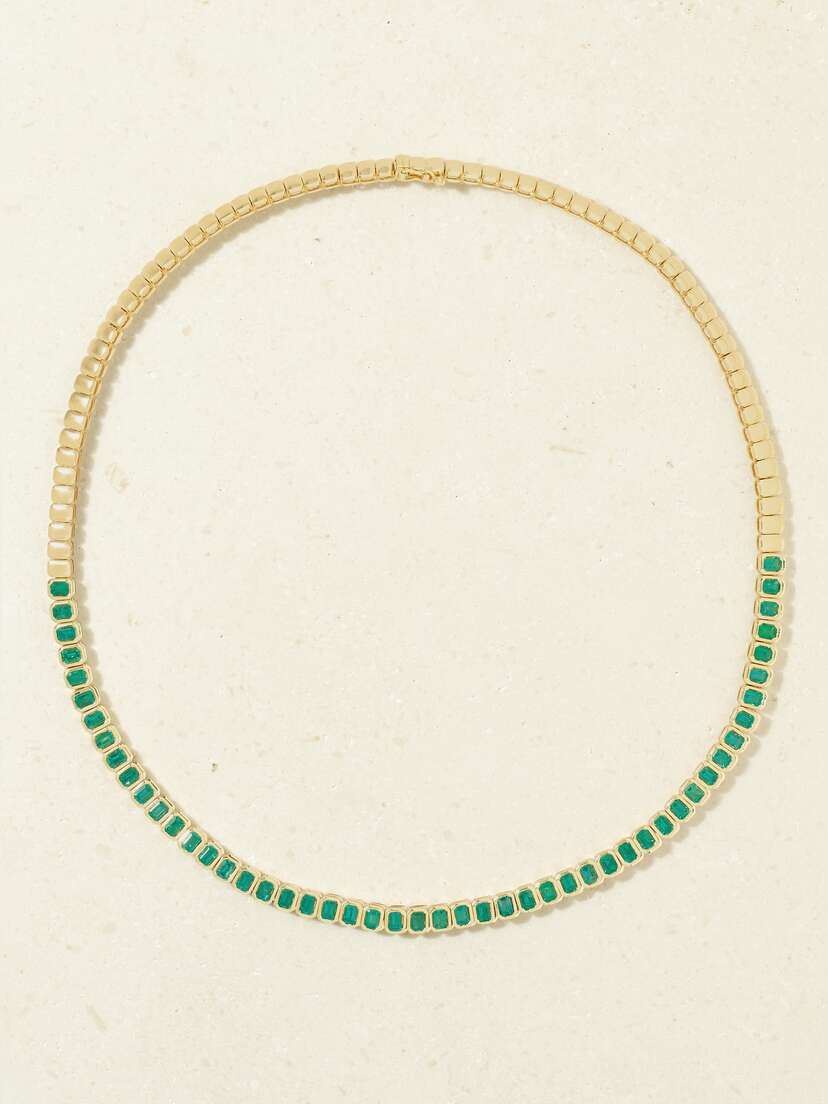 Anita Ko 18-karat Gold Emerald Necklace