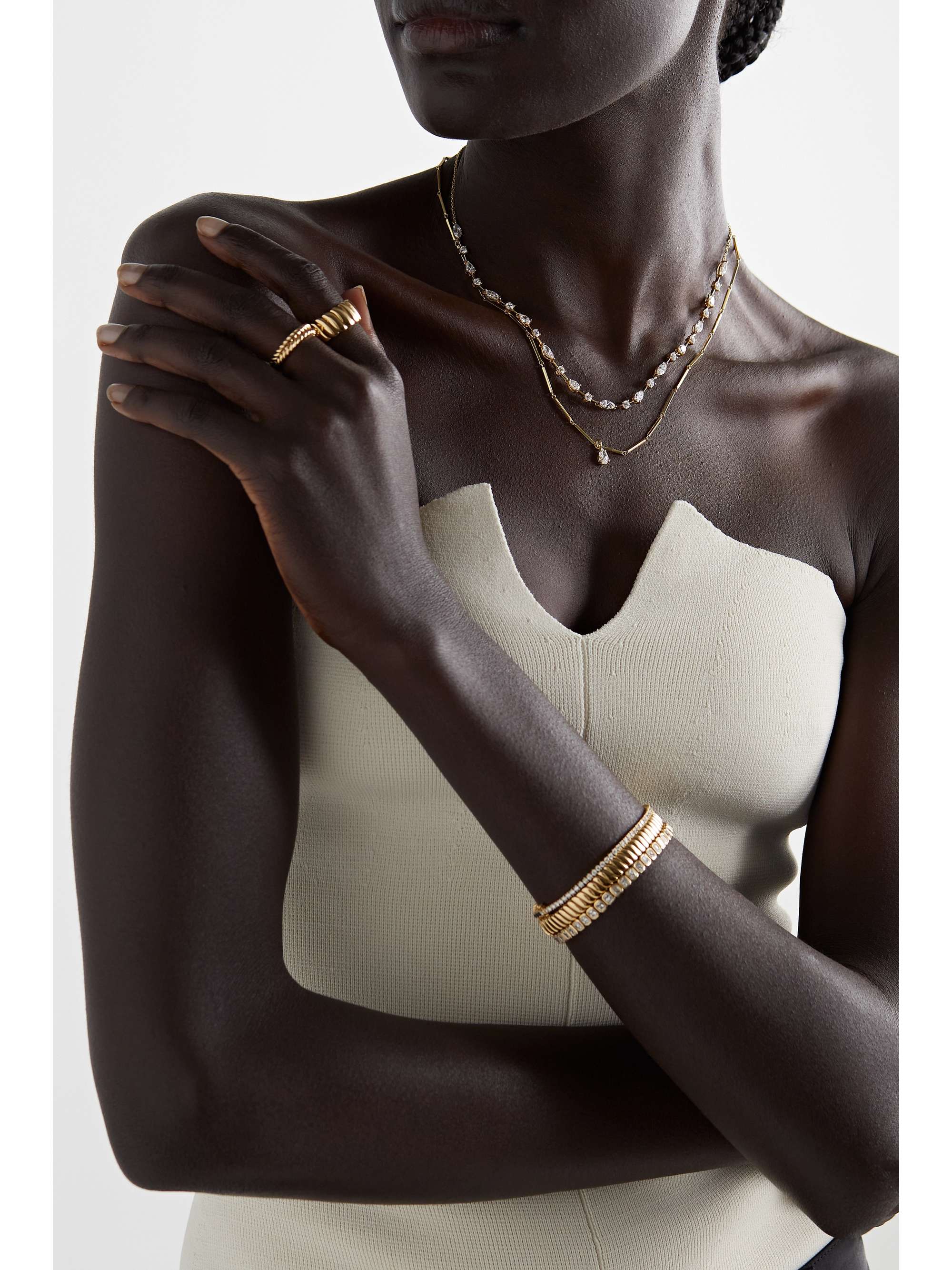 ANITA KO Louise 18karat gold diamond necklace NETAPORTER