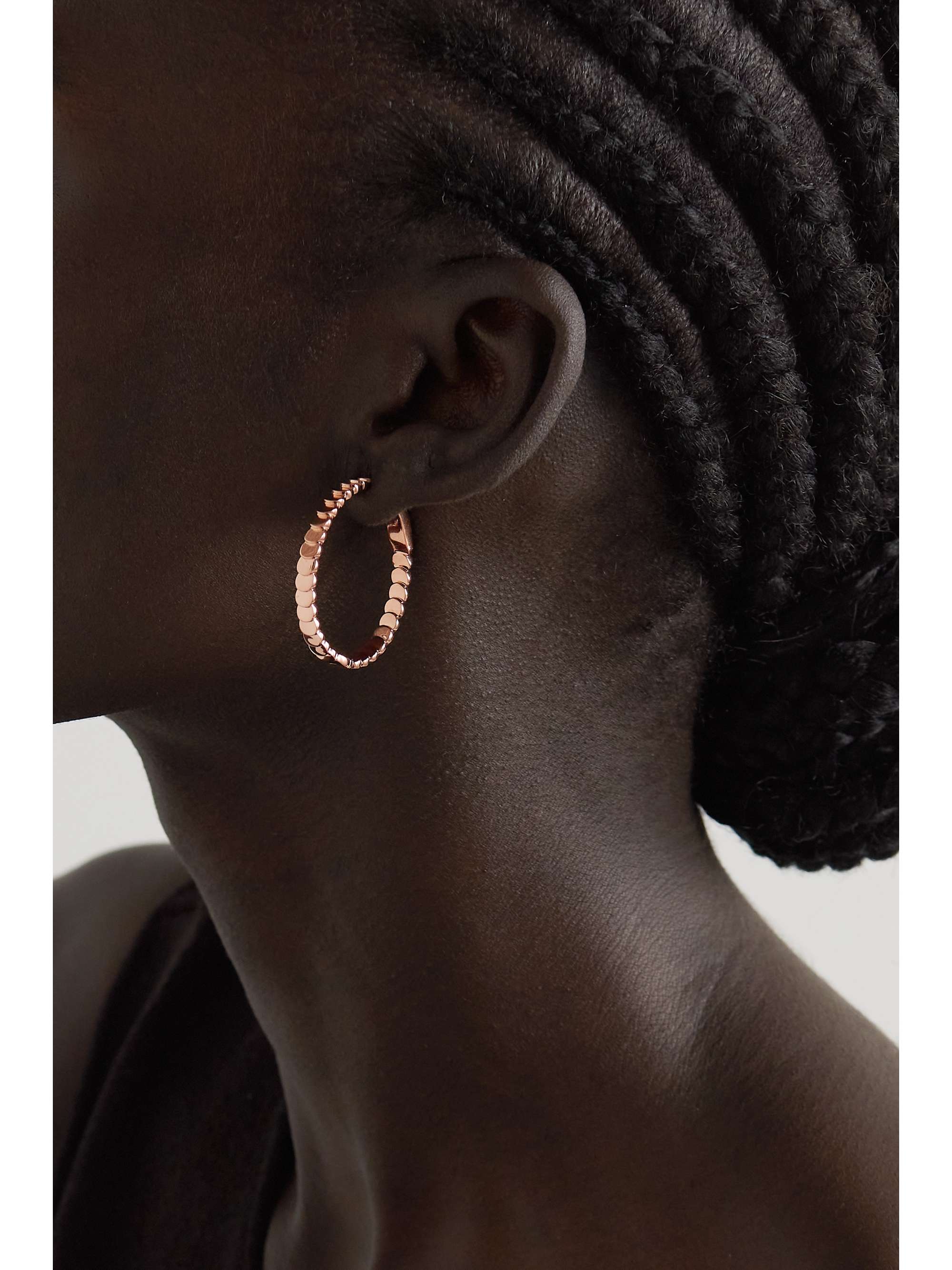 ANITA KO Luna large 18-karat rose gold hoop earrings