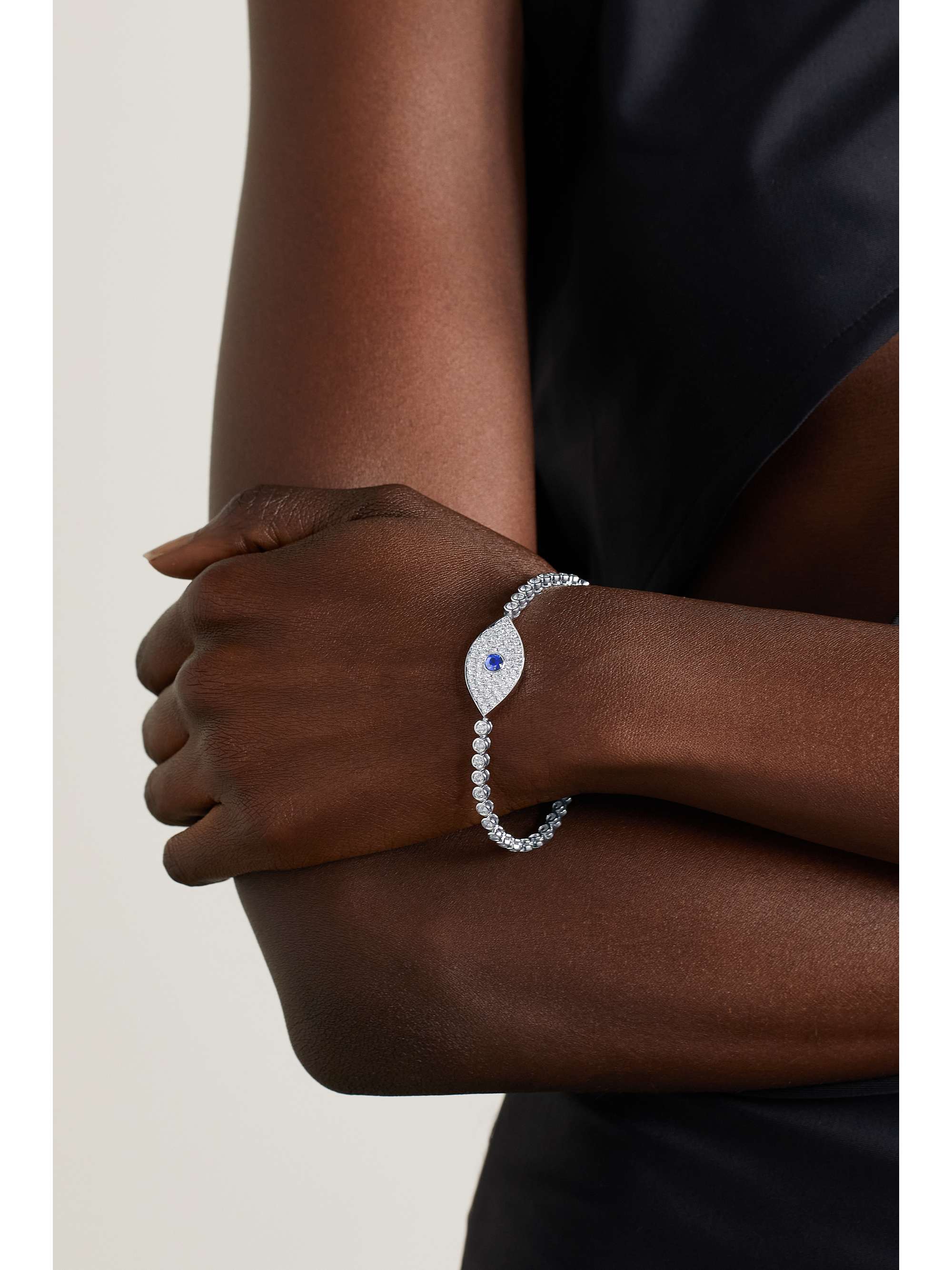 ANITA KO Bracelet en or rose 18 carats (750/1000), diamants et saphir