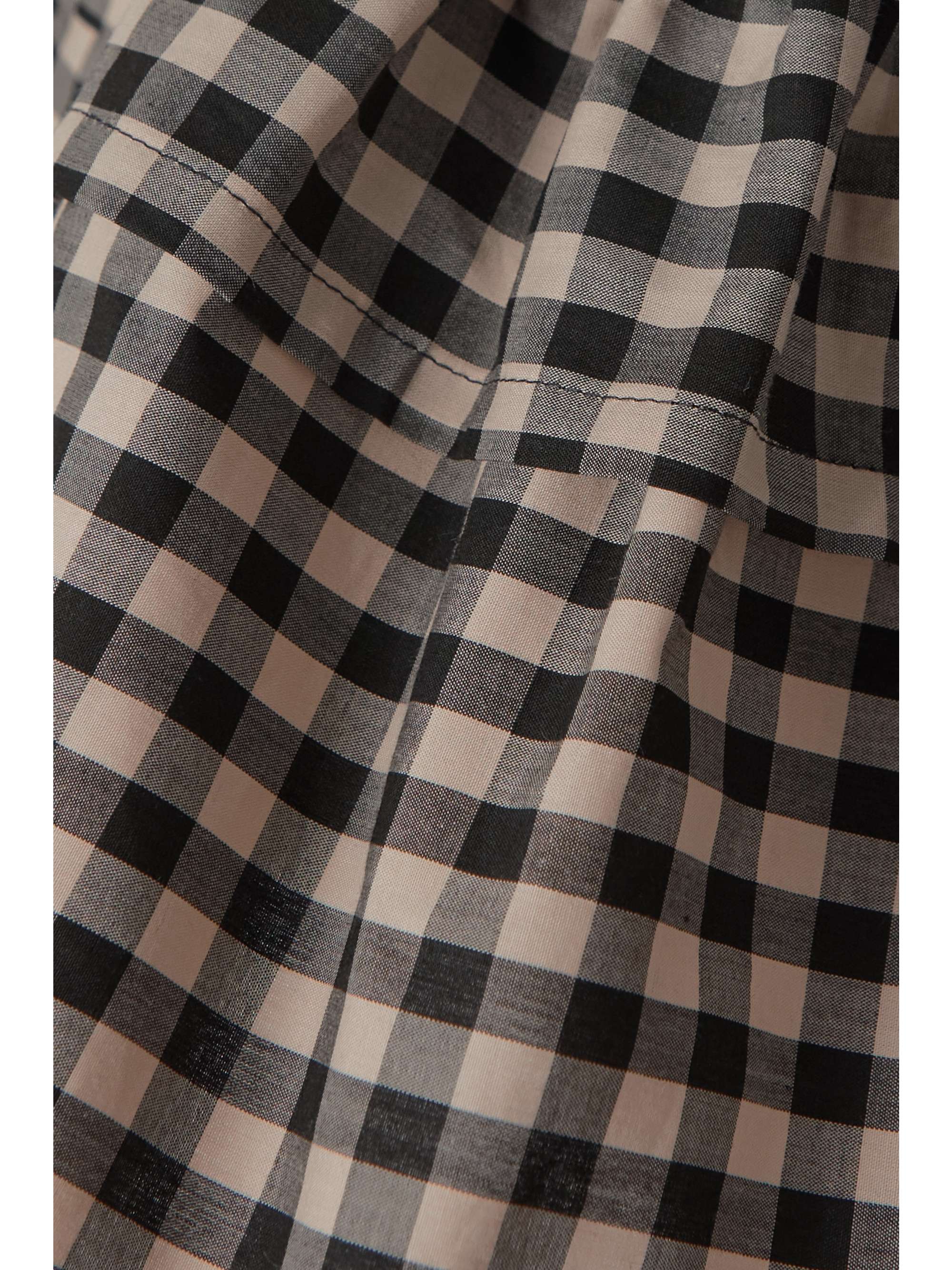 MOLLY GODDARD Tiered ruffled gingham cotton-poplin mini skirt