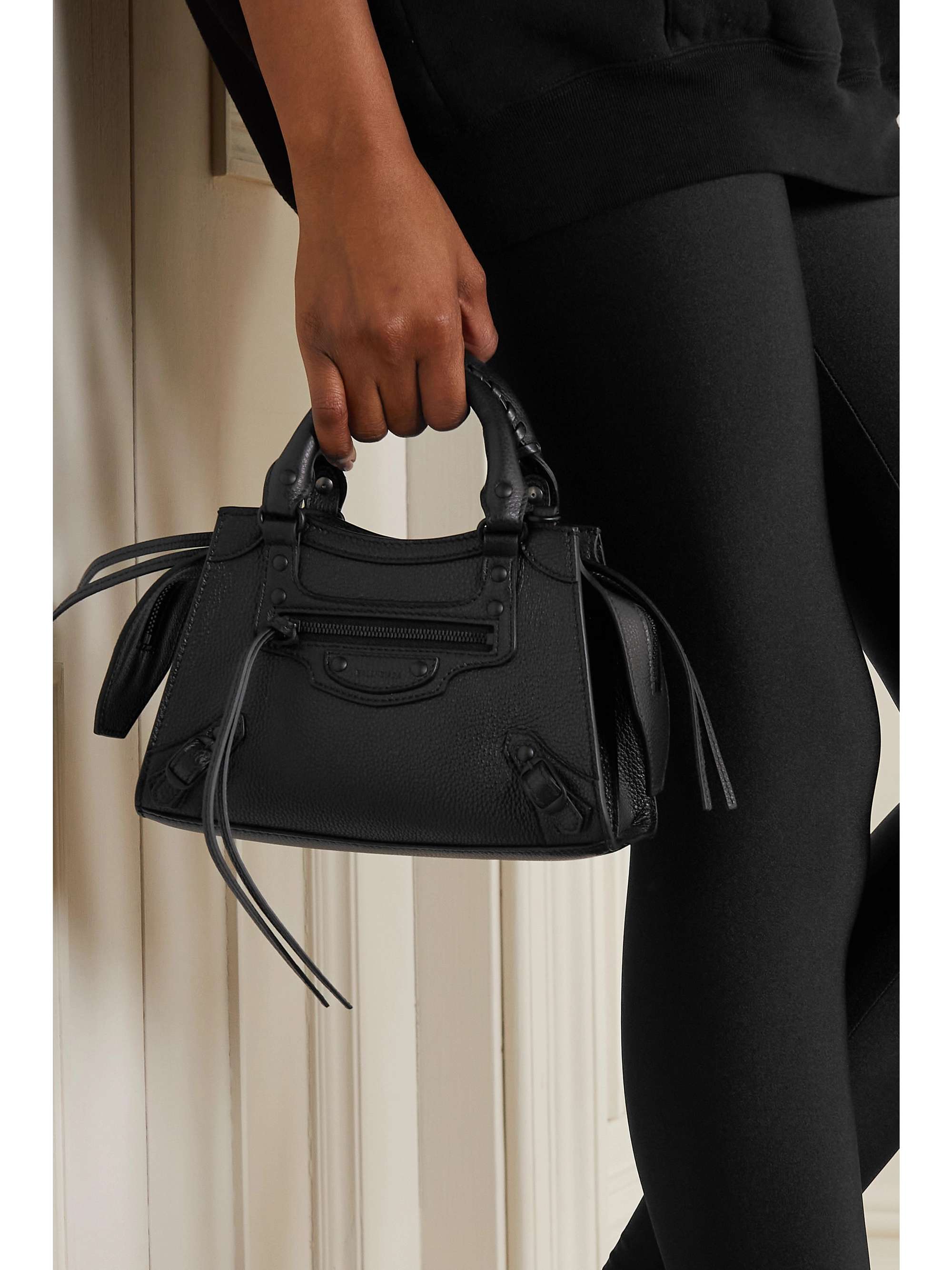 BALENCIAGA Neo Classic City mini textured-leather tote