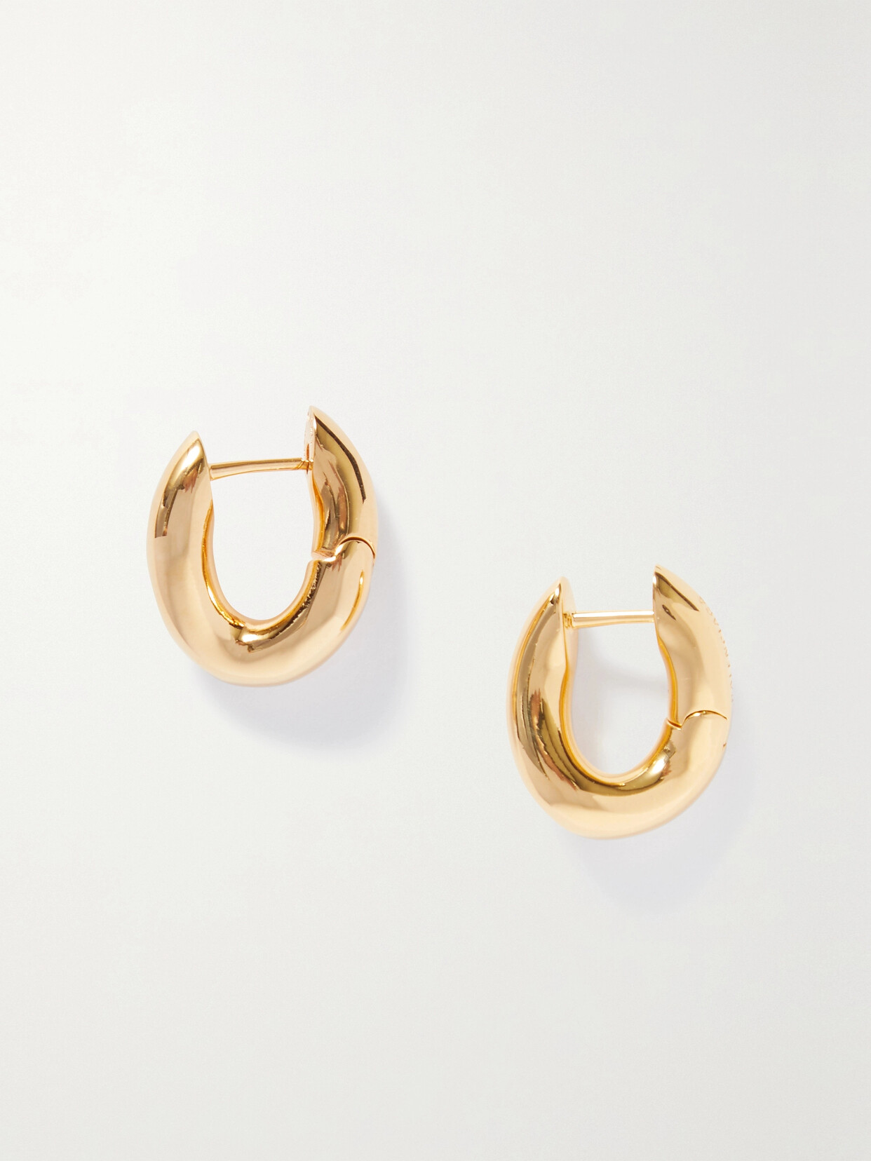 BALENCIAGA LOOP XXS GOLD-TONE HOOP EARRINGS