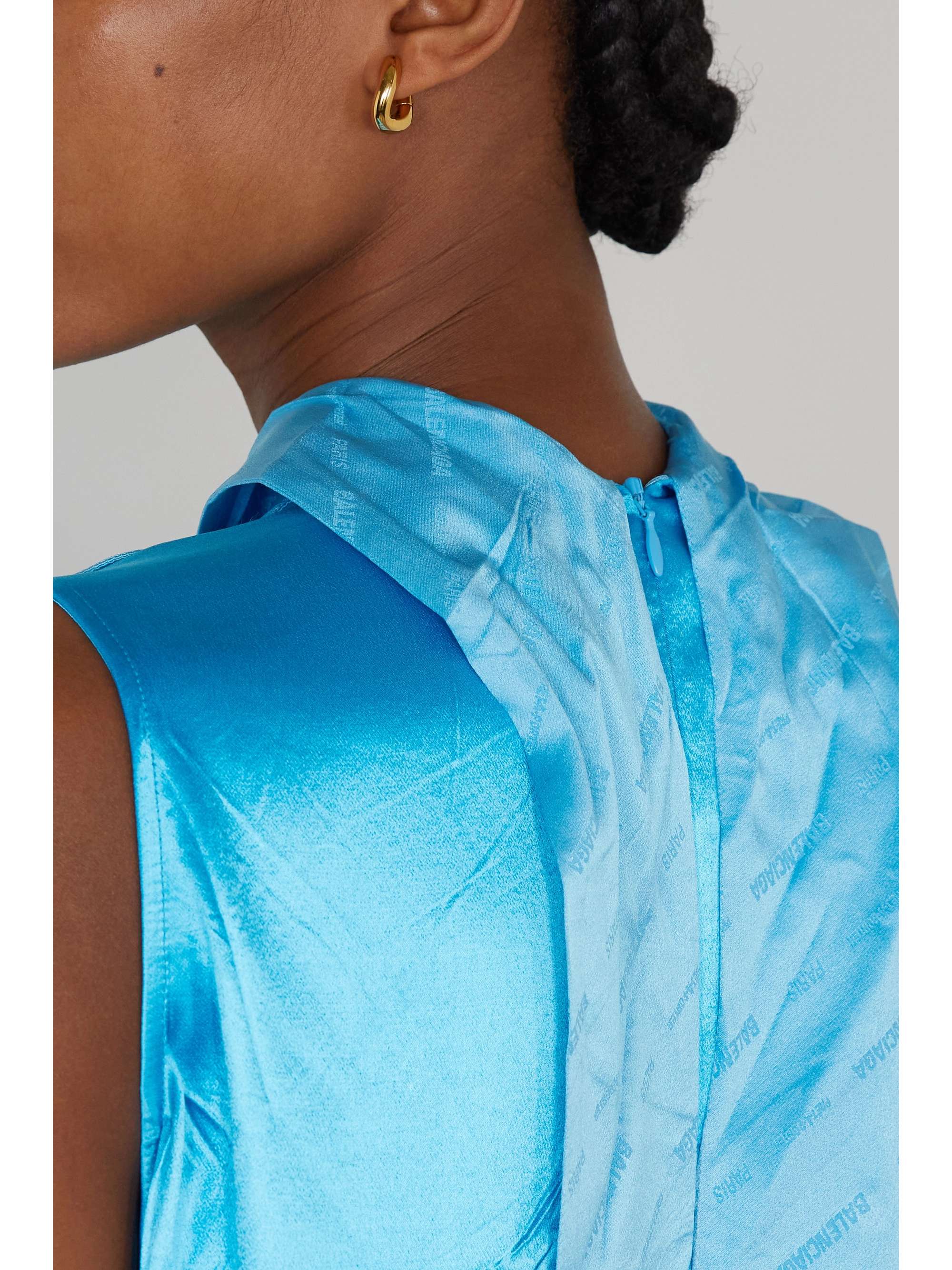 BALENCIAGA Loop XXS goldtone hoop earrings NETAPORTER