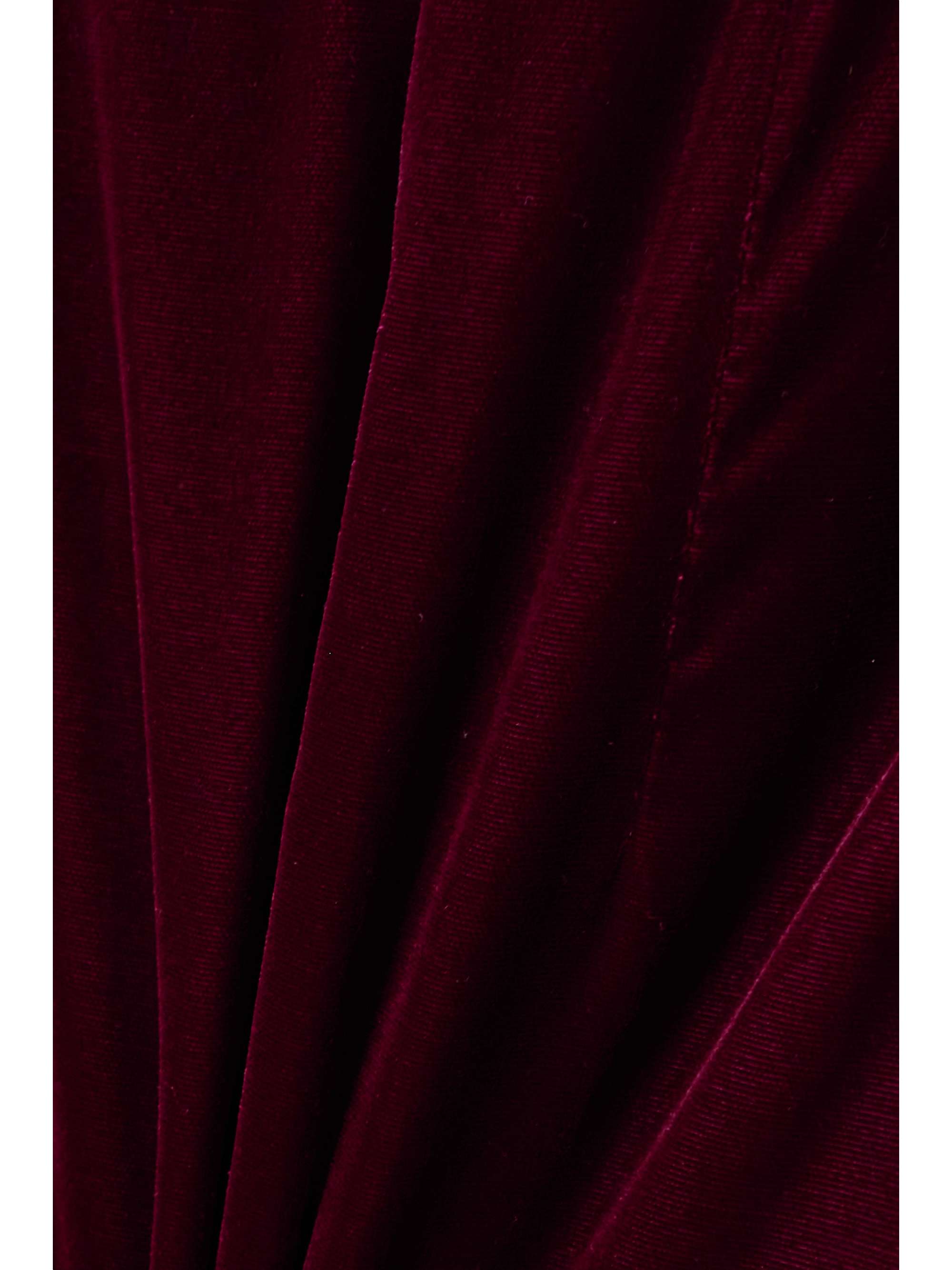 MISS SOHEE Crystal-embellished cutout stretch-velvet gown
