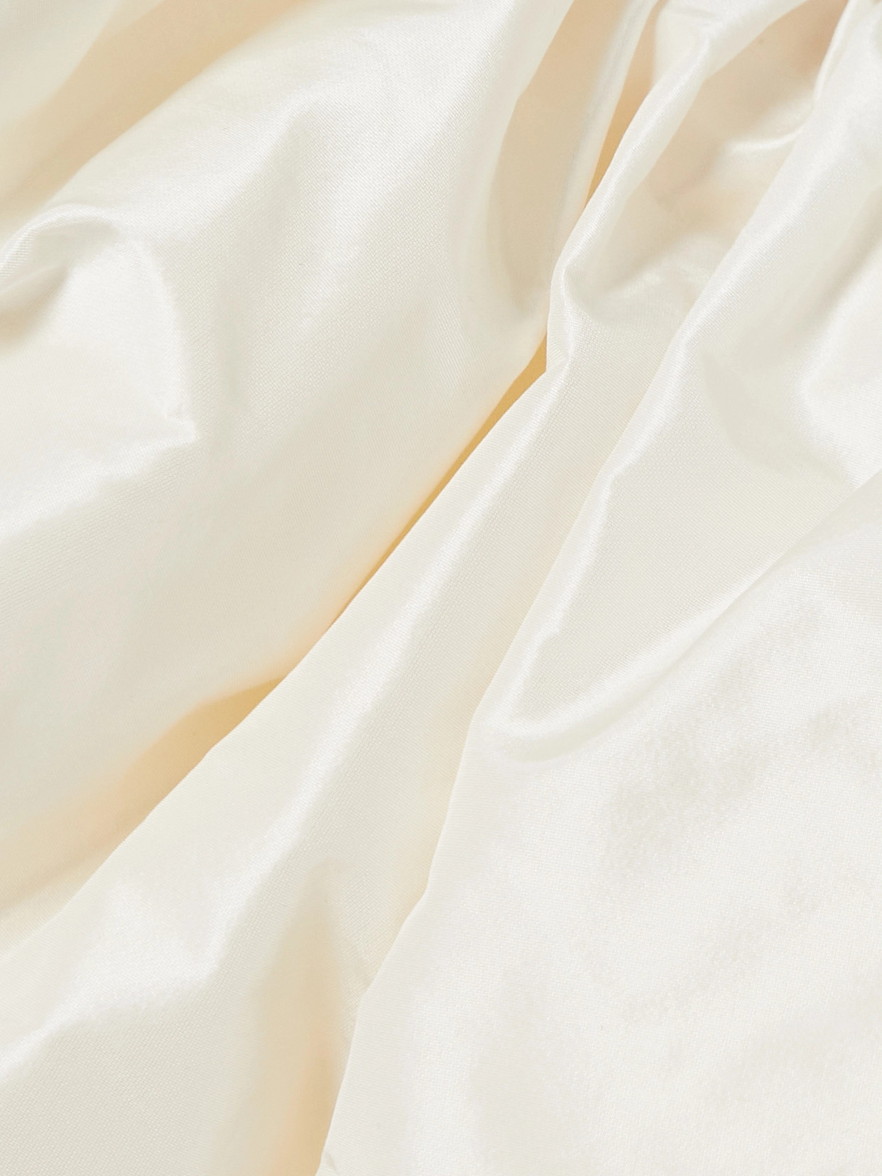 Miss Sohee + The Vanguard Strapless Convertible Silk-taffeta Peplum Top In Ivory