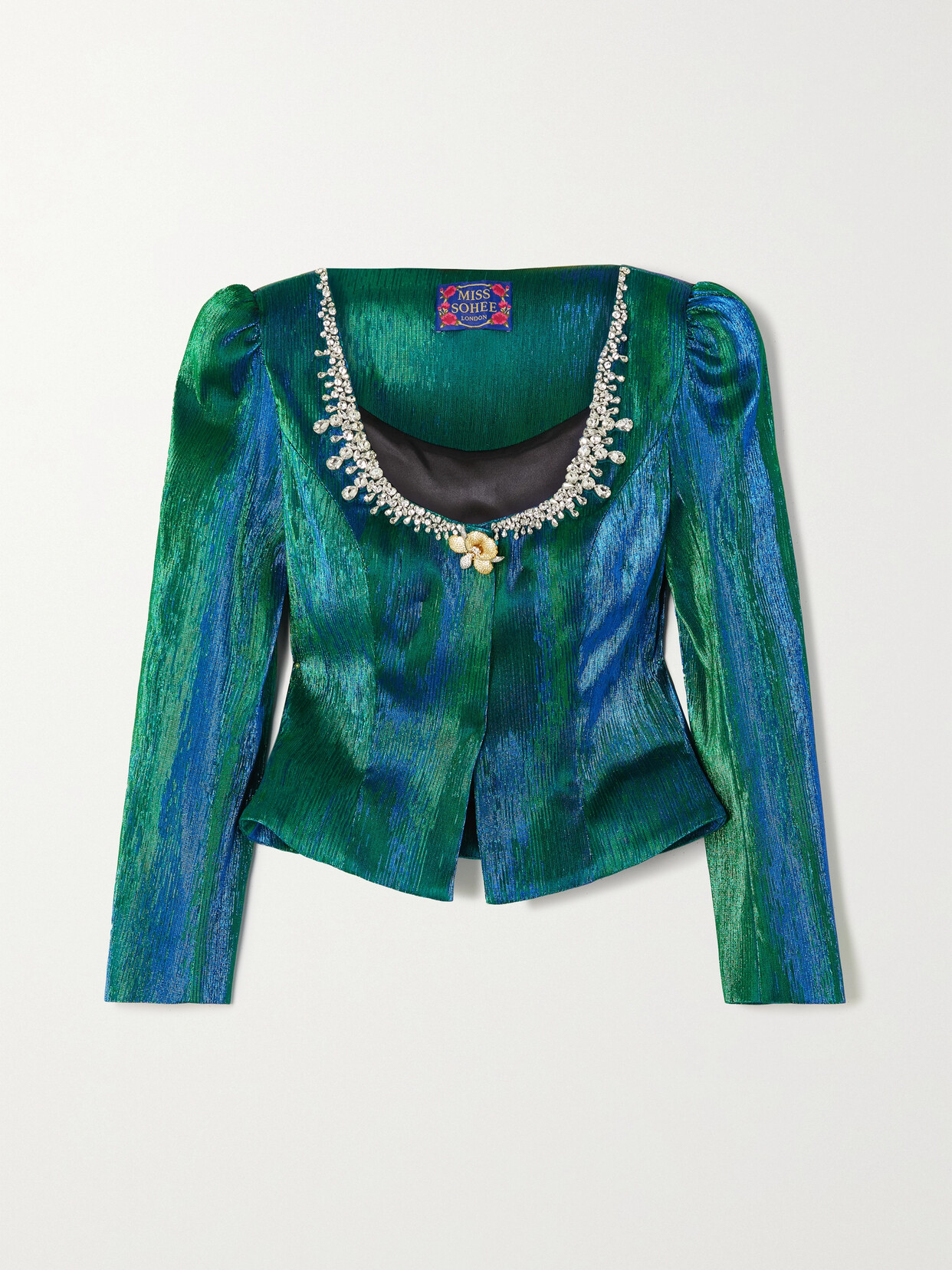 Miss Sohee + The Vanguard Crystal-embellished Lamé Jacket